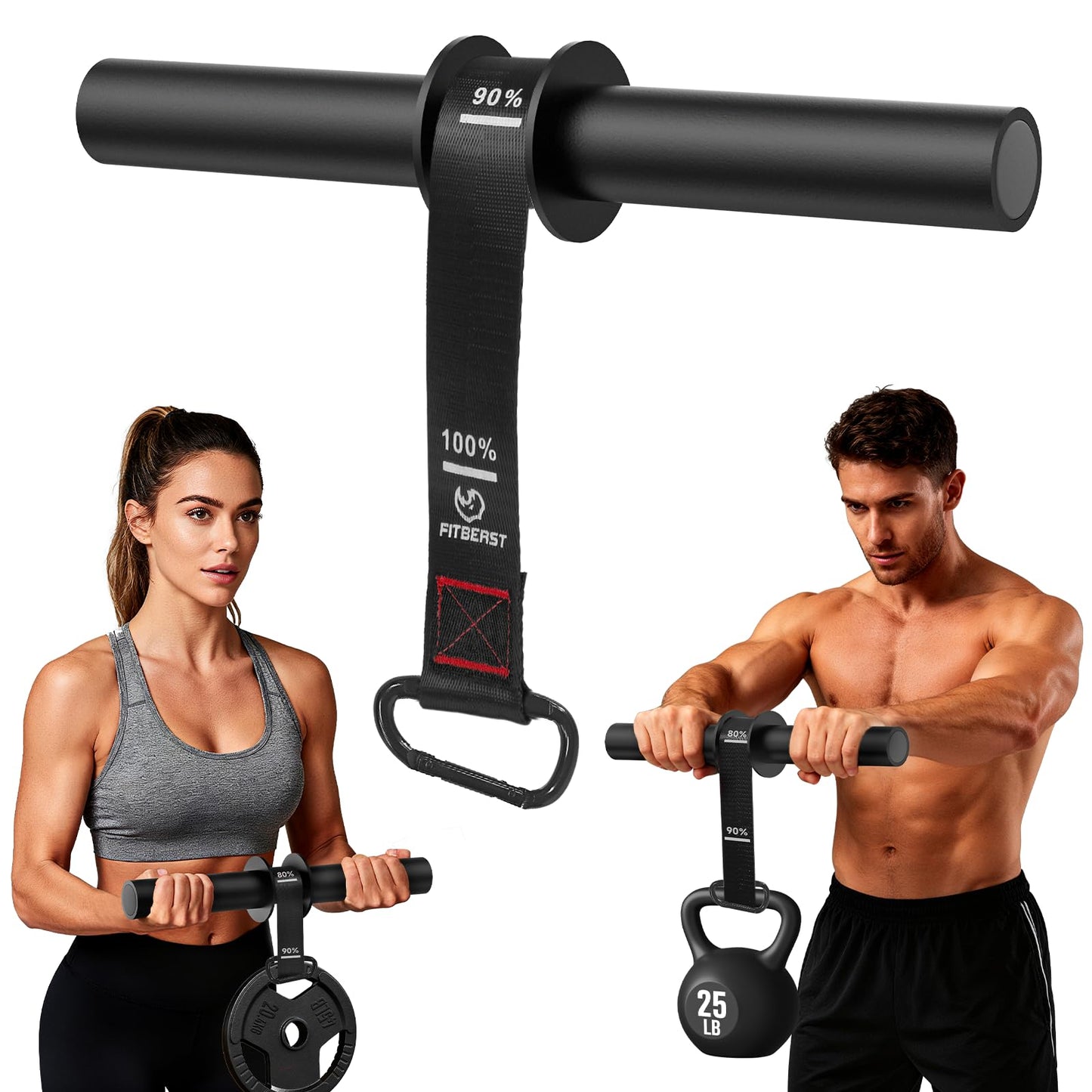 FitBeast Wrist Roller Forearm Trainer, Forearm Exerciser for Grip Strength Training, Forearm and Wrist Strengthener