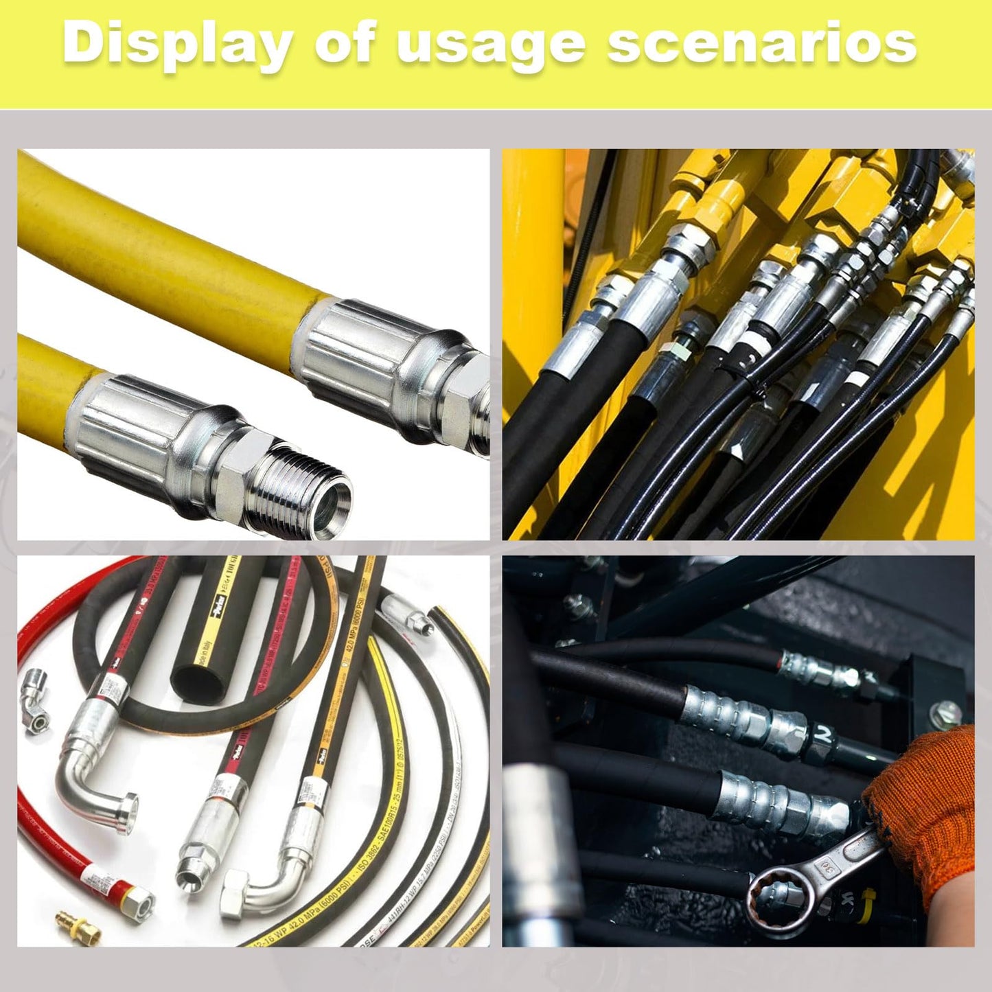 Electric Hydraulic Hose Crimper Tool 110V with 8 Dies, Portable Crimping Machine for R1 R2 Hydraulic Hoses, Automotive AC Line, Multi-Diameter Fuel Line Crimper Kit