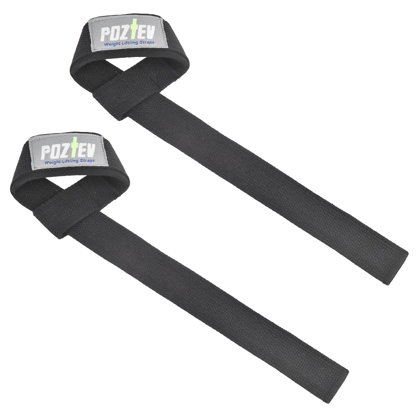 POZTEV Lifting Straps for Weightlifting, Deadlifts & Pull-Ups – Non-Slip, Heavy-Duty Wrist Strap for Men & Women - 18" Cotton Gym Workouts Straps with Neoprene Padding for Powerlifting, Bodybuilding, Strength Training (Pair)