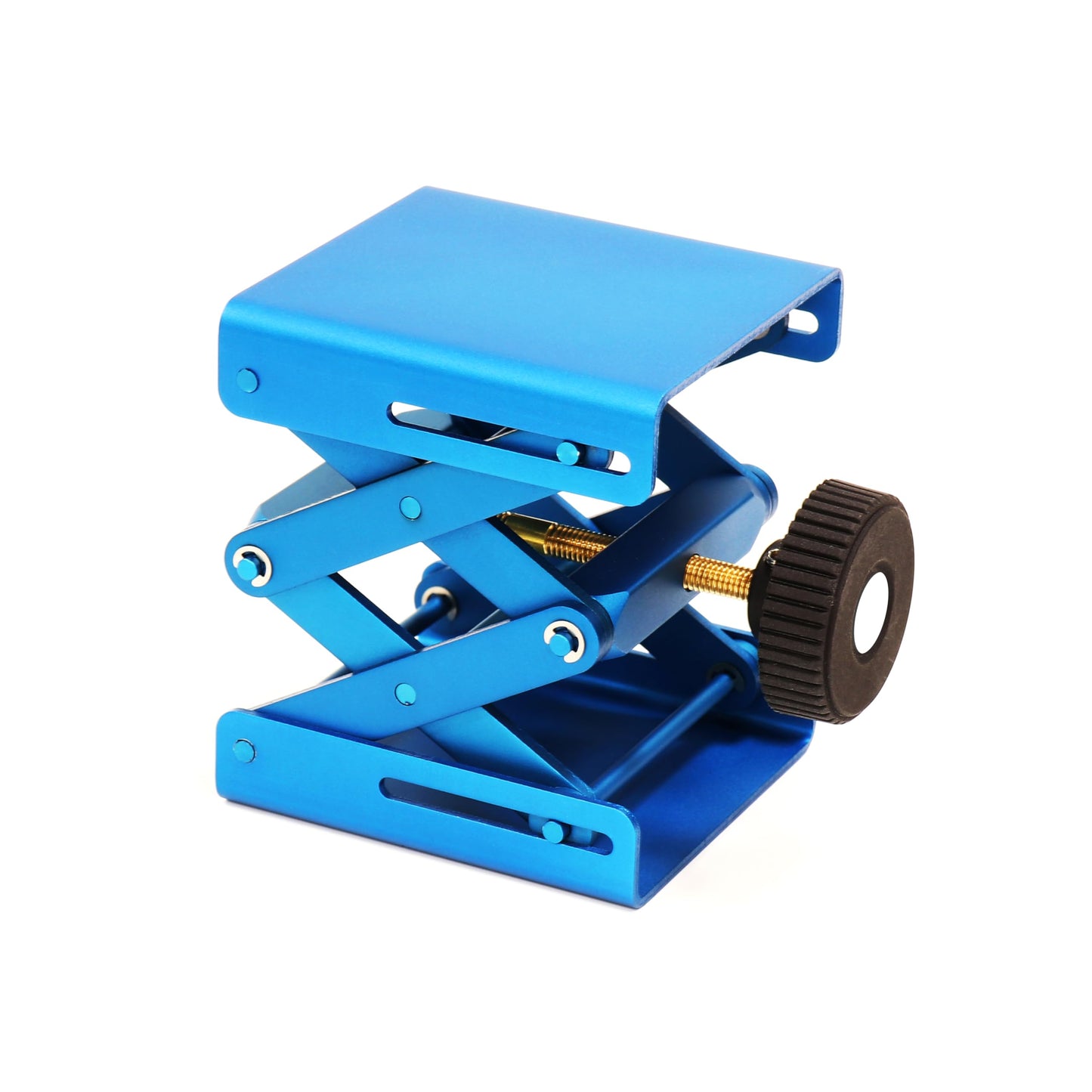 Maccx Lab Support Jack, Blue Color, Aluminum Table, Dim of Platform 3.15"x3", Max. Height up to 5.5", LSJ080-001