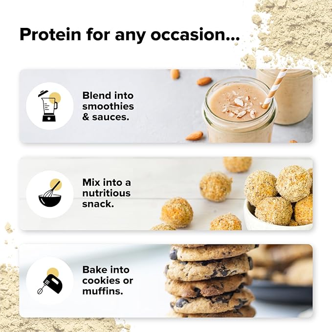 Complement Organic Vanilla Vegan Protein Powder (30 Servings) Low Carb, Low Calorie, Sugar Free, Soy Free, Non-GMO, Gluten Free, Non Dairy- Yellow Pea, Pumpkin Seed- 15g Plant Based Protein Powder