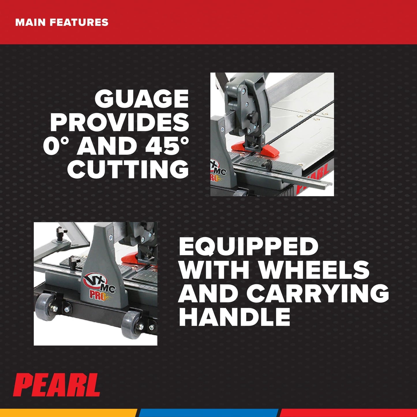 PEARL ABRASIVE CO. VXMCPRO Tile Cutter With Wheels