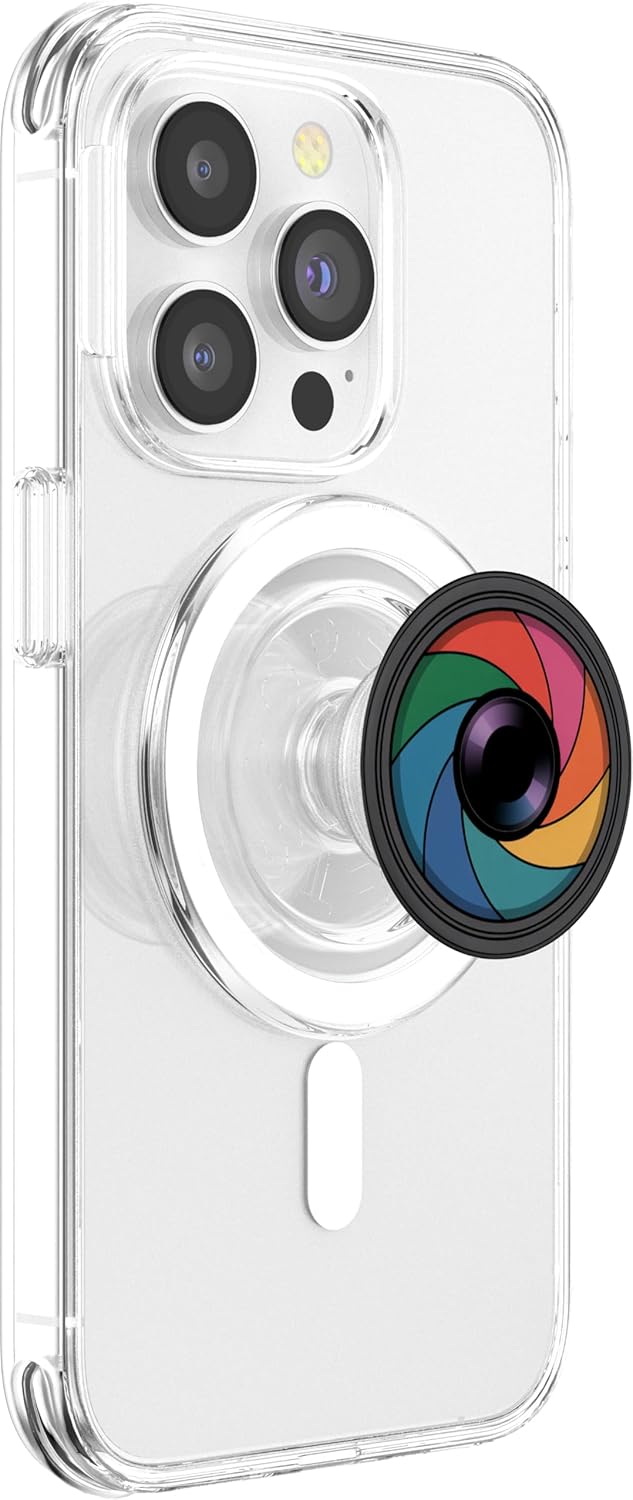 Creative Rainbow Aperture Photography Lens Colorful Camera Lens Aperture Photography PopSockets PopGrip for MagSafe
