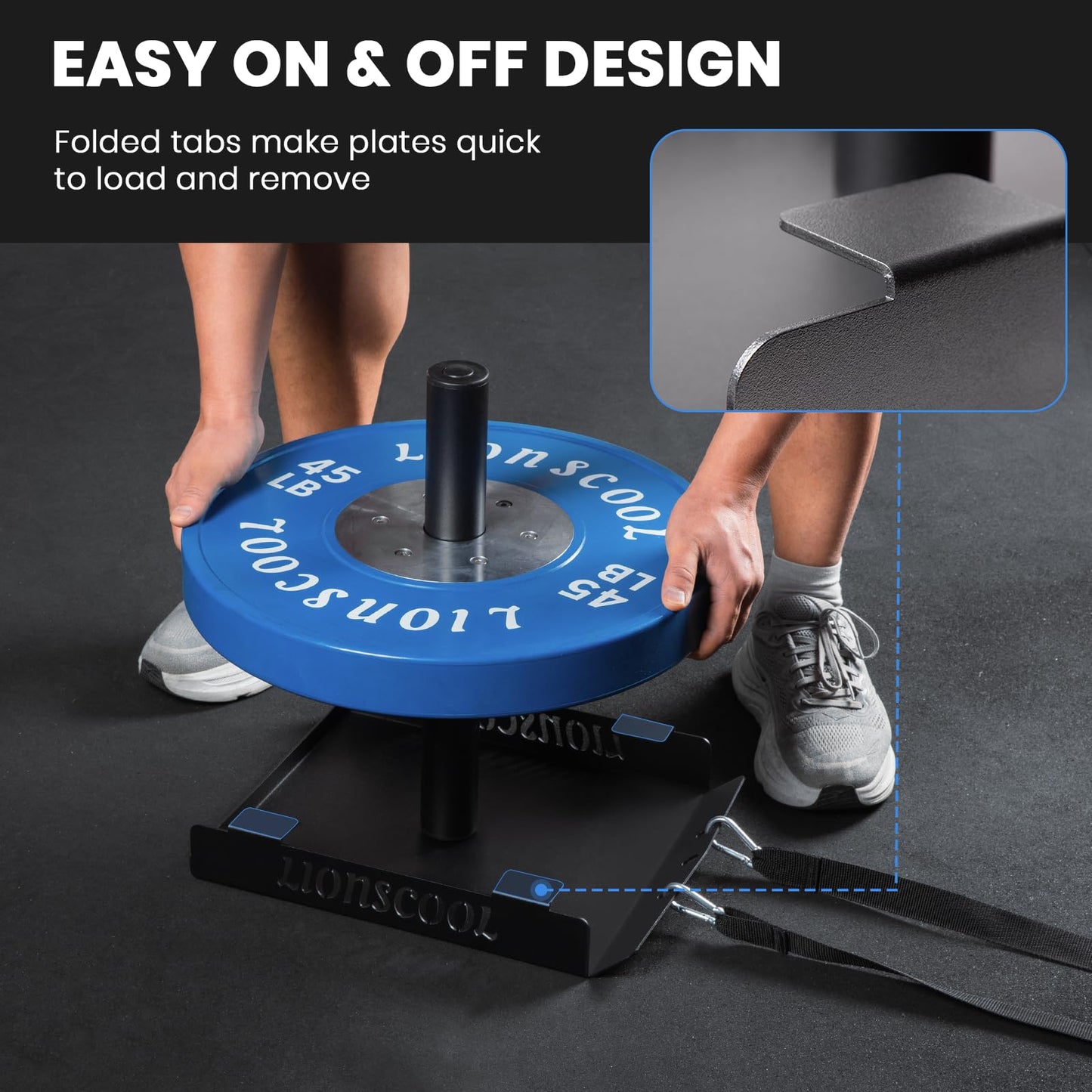 LIONSCOOL Weight Training Sled with Pulling Belt or Vest, for Speed and Strength Training (with Pulling Harness)