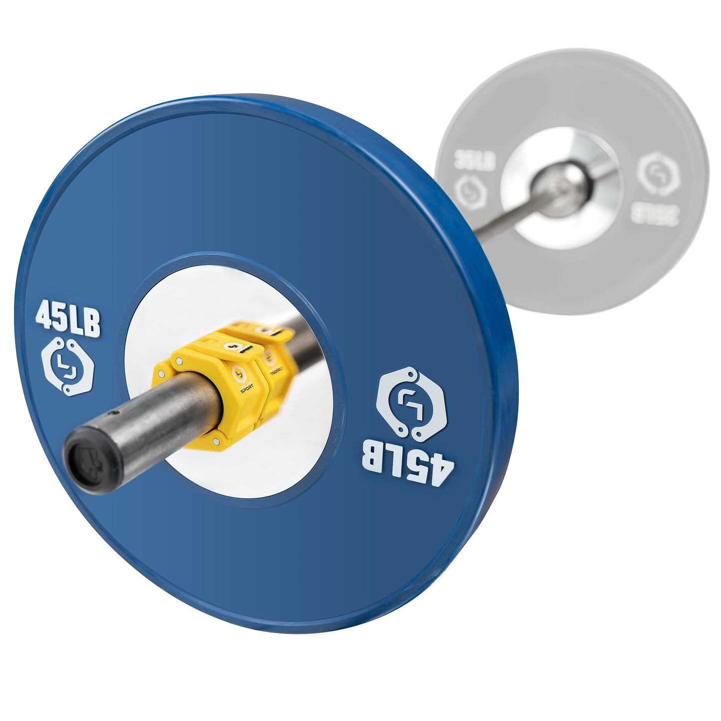 Lock-Jaw Barbell Collars Sport Olympic Barbell Clamps 2 Pcs – Heavy Duty Bar Clamps for 2” & 50mm Olympic Bars – Secure Weight Bar Clamps for Strength Training & Home Gym Accessories – Yellow