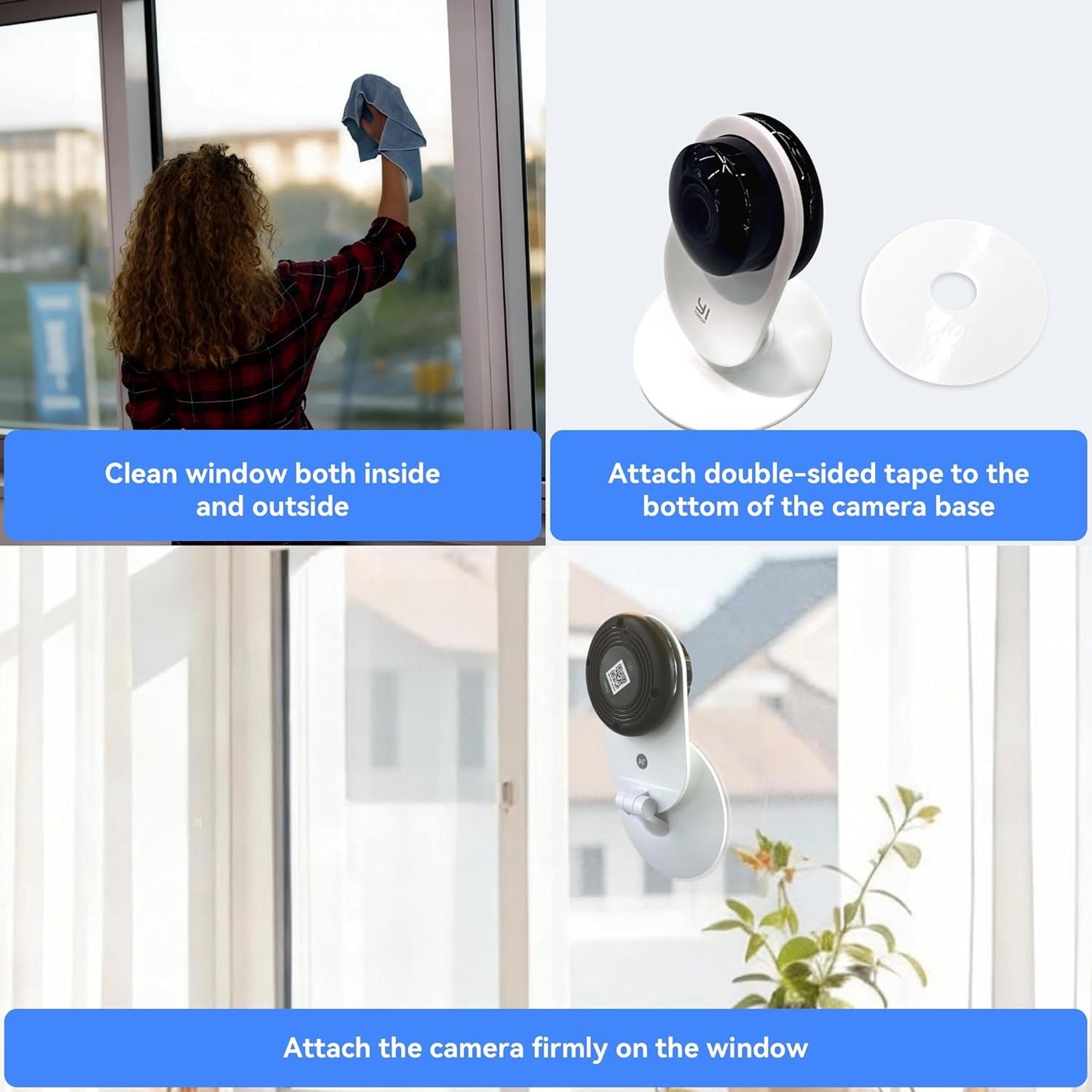 YI 2K 2-Way Indoor Security Camera with Adhesive Mount, Audio, AI Human/Vehicle/Pet Detection, Alerts, Night Vision