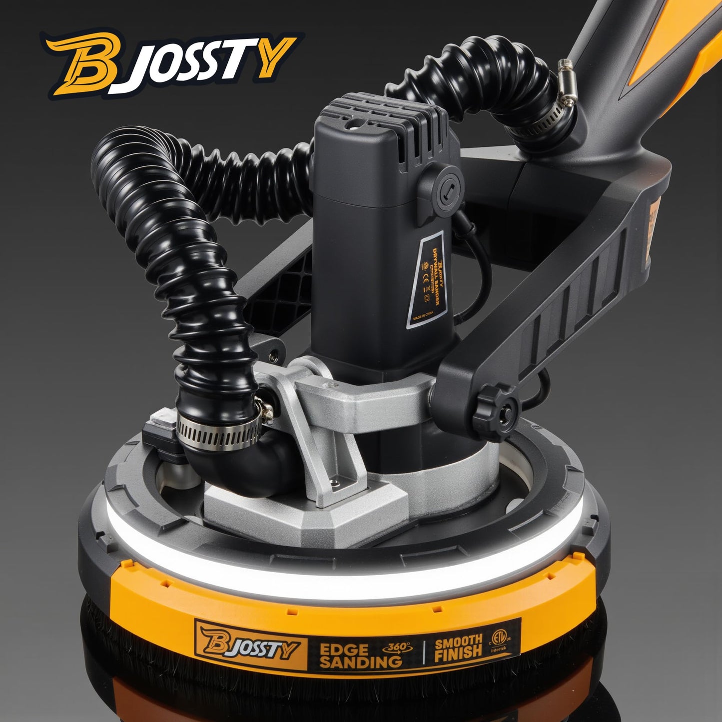 Drywall Sander with Vacuum Dust Collector, High Power 7.1-AMP Electric Sander for Drywall, 99% Dust Removal, 7 Variable Speed 950-1850RPM, Dustless Wall Sander for Drywall, Popcorn Ceiling etc