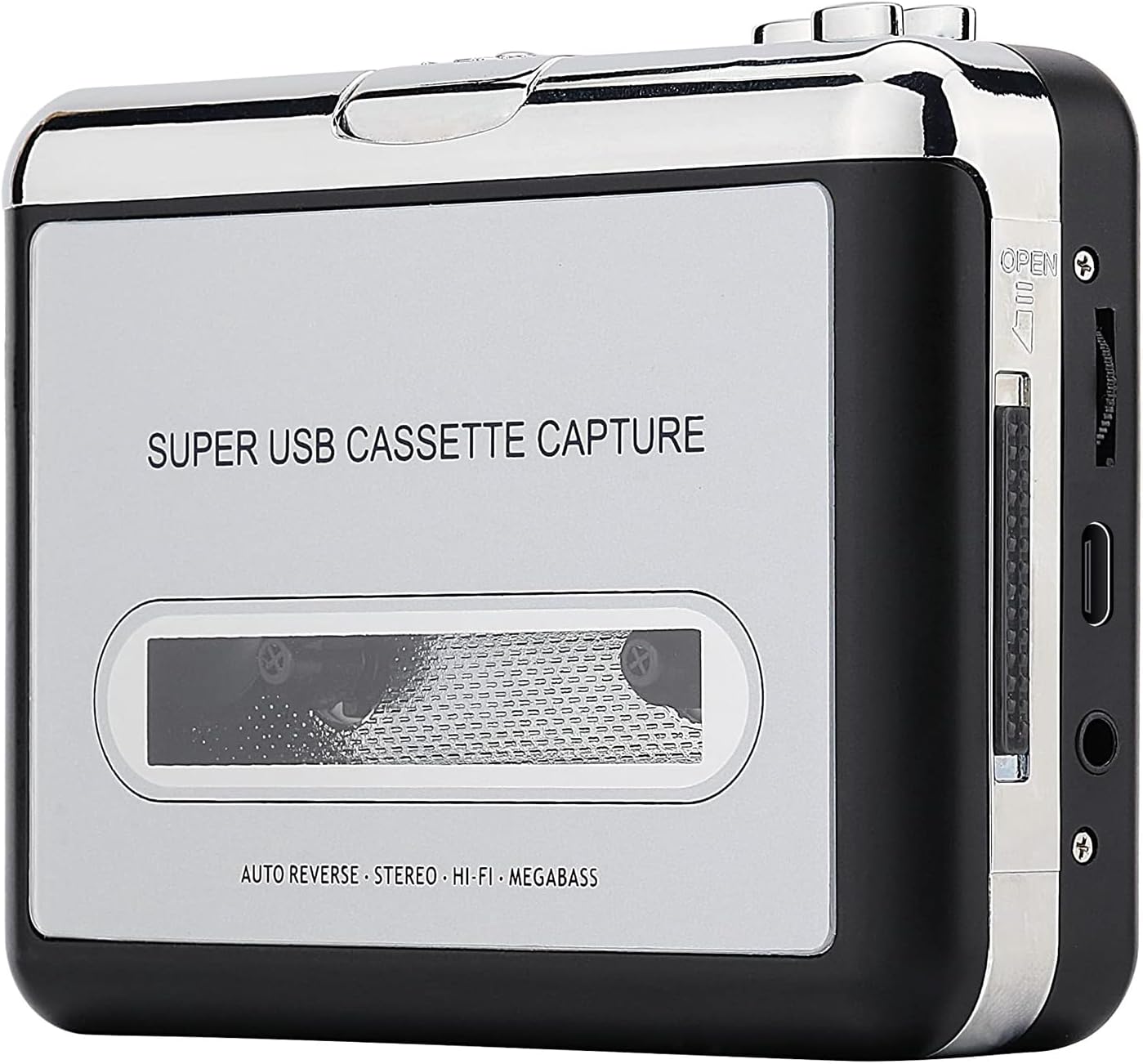 Cassette Cassette Cassette Reshow Tape Player Portable Tape Player Audio to Digital Converter, Compatible with Laptops