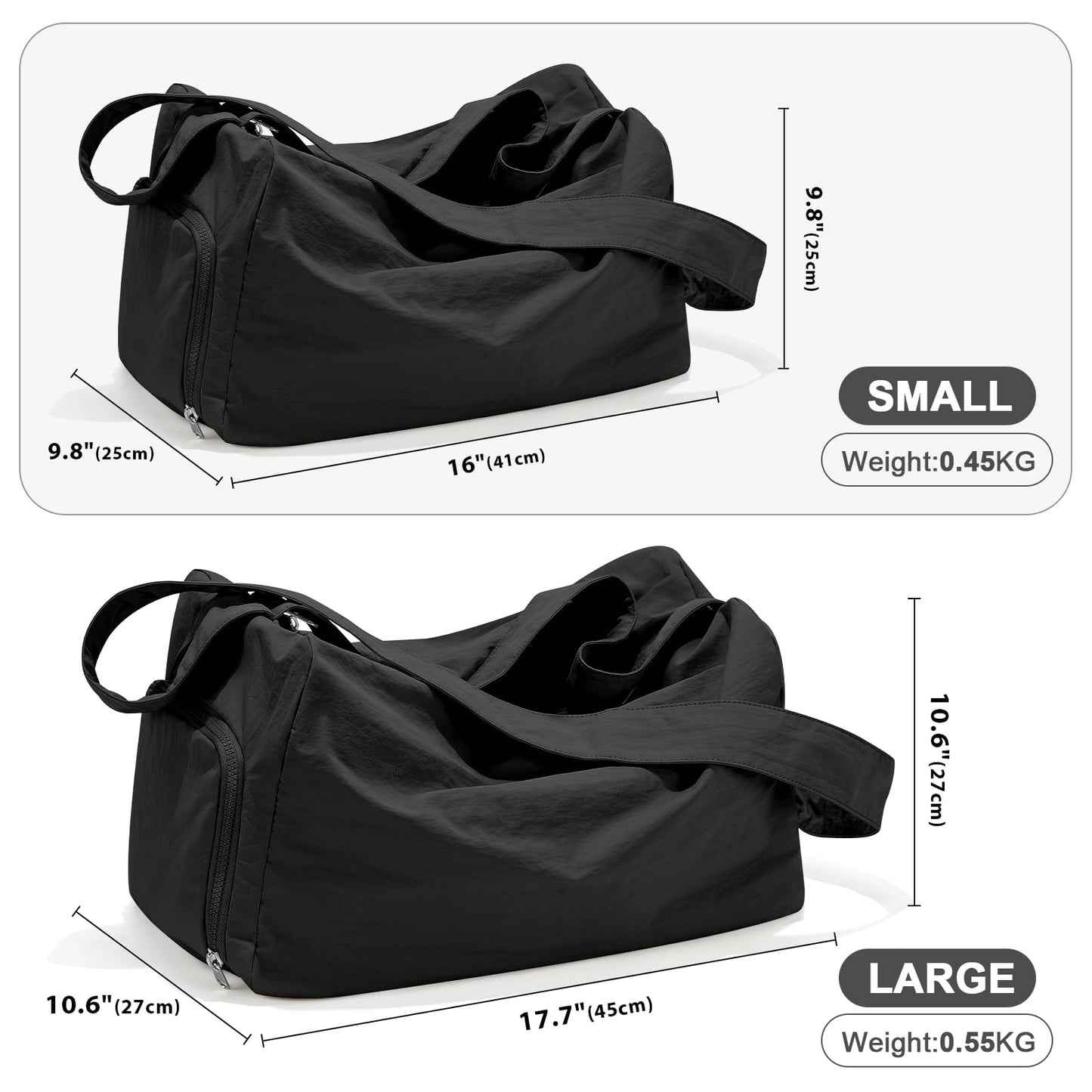 Small Gym Bag with Shoe Compartment, Workout Sport Duffle Bag for Women Travel, Waterproof Shoulder Overnight Bags Lightweight Carry on Tote Bags for Swim, Yoga, Dance