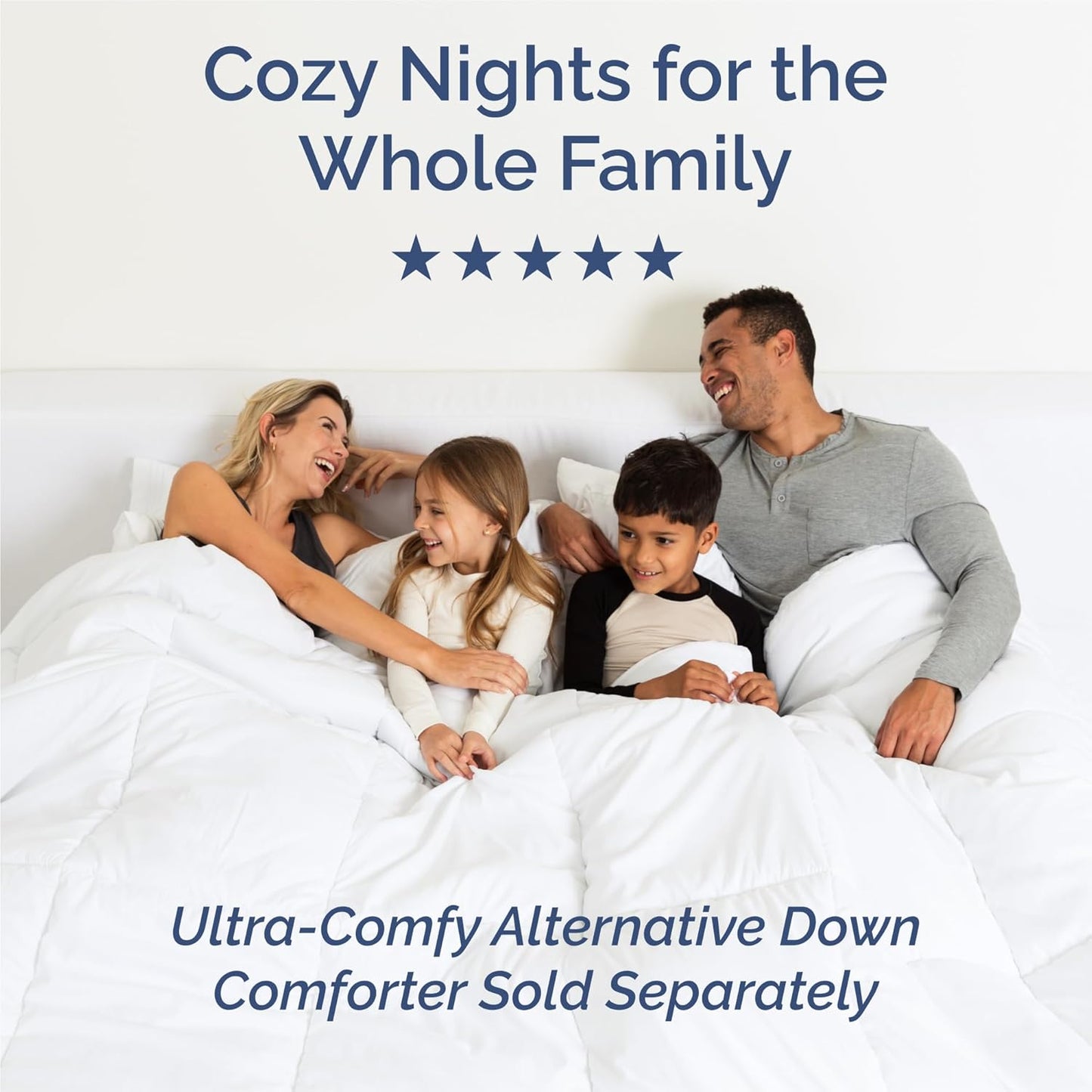 Split King Size 5-Piece Sheet Set - Comfy Cooling Bed Sheets for Luxurious Sleep - Oeko-Tex Certified - Light Grey