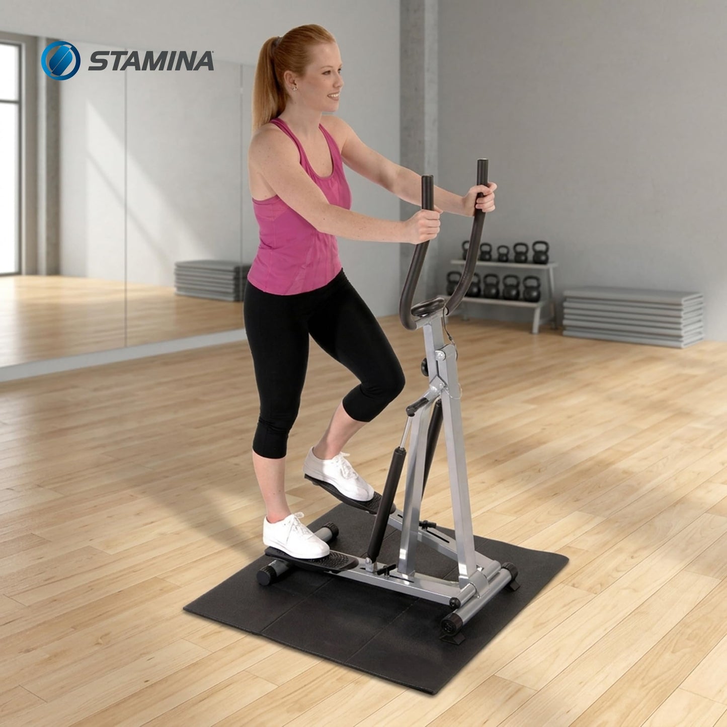 Stamina Fold-to-Fit Folding Equipment Mat (84-Inch by 36-Inch), Black