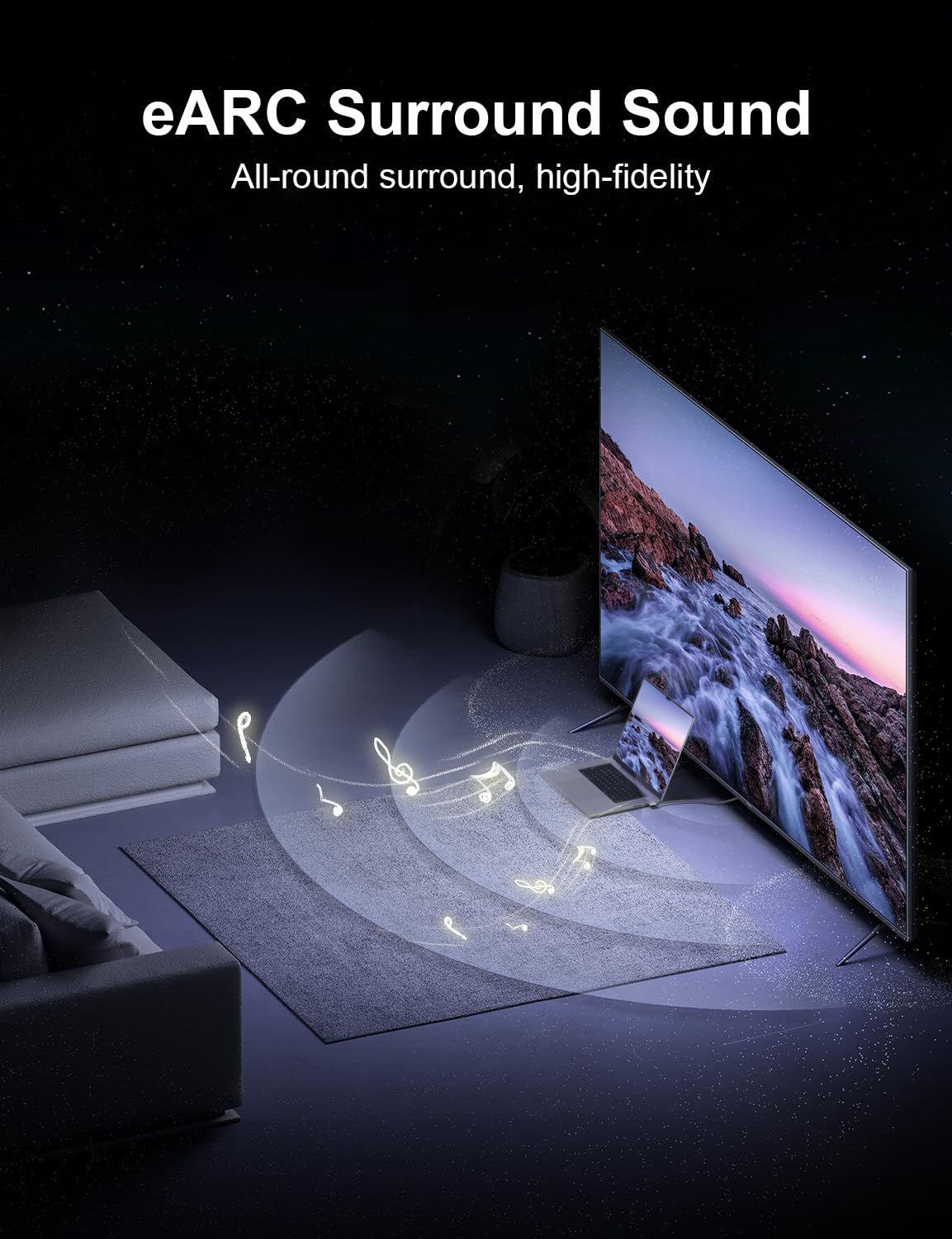 2.1 6.6FT, 48Gbps 8K@60Hz 4K@120Hz 2.2& 2.3 HDR10, ps5,ps4,x-Box,roku XAOSUN Right Angle HDMI Cable Ultra High Speed
