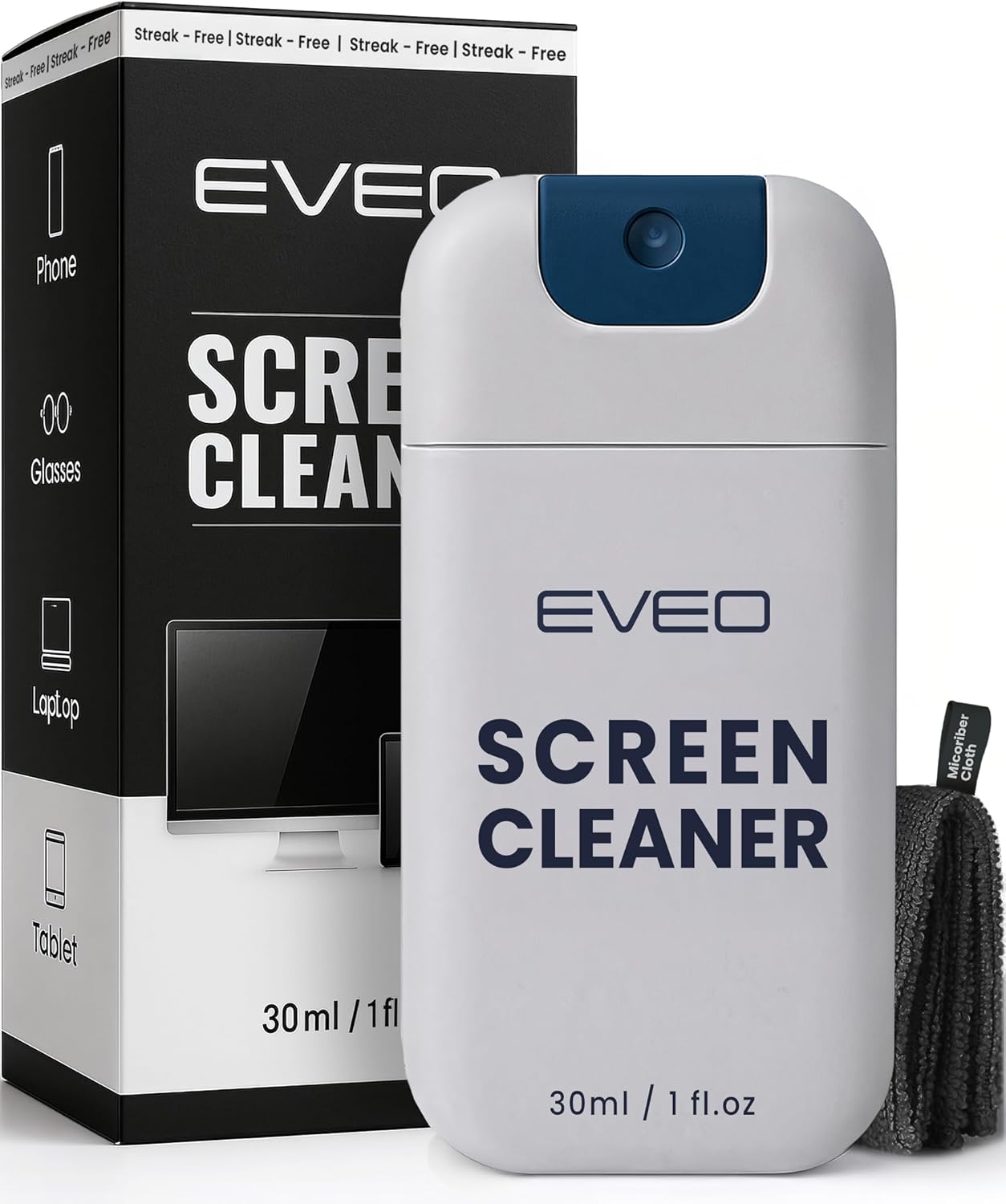 EVEO (1 Pack) Computer Screen Cleaner Spray Kit- Portable Laptop Screen Cleaner, Phone Cleaner & Monitor Cleaner +