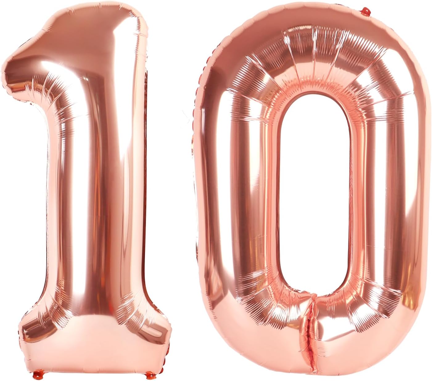 Rose Gold Number 10 Balloon - 40 Inch 10th Birthday Decoration for Girls & Boys