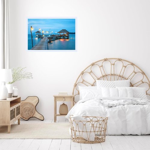 JCJMY 22.375x34 Picture Frame - Versatile White Frame for Horizontal & Vertical Wall Display