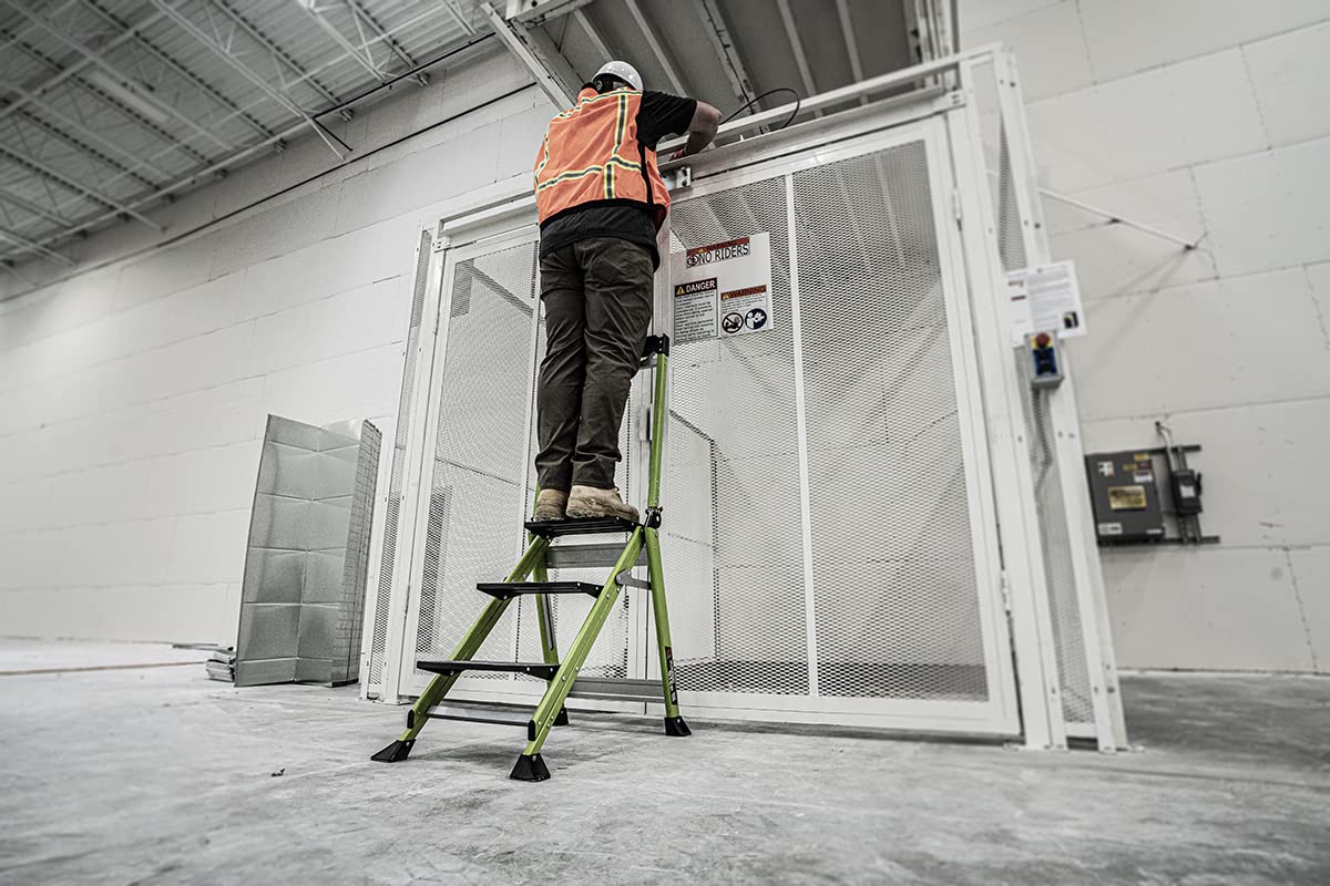 Little Giant Ladders Jumbo 3-Step FG, Hi-viz Green, 11933