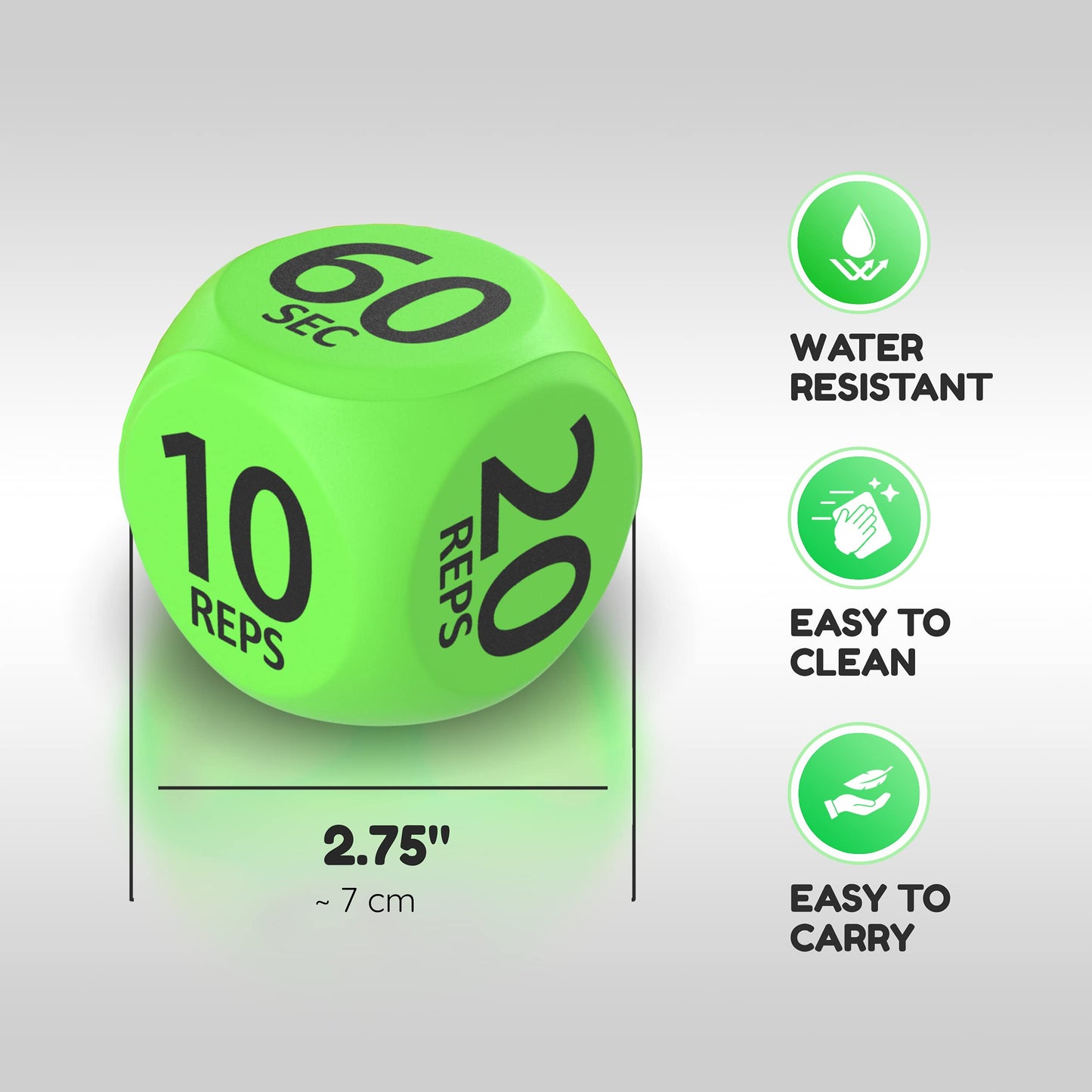TidyFriend Exercise Dice – 6 Sided Foam Workout Dice for Teens & Adults, Fun Fitness Equipment for Solo or Group Classes, Home Gym Use – Great Workout Equipment & Gifts for Gym Lovers (Yellow)