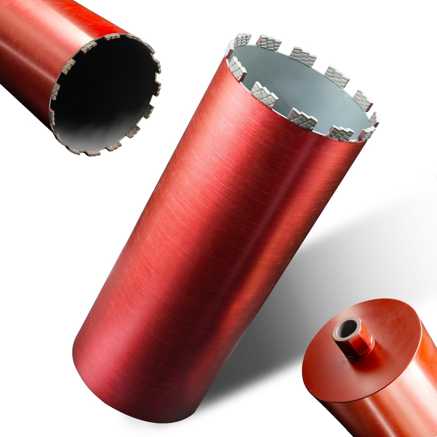 RDT 8" Diamond Drill Core Bits for Concrete Masonry Brick and Stone, Laser-Welded Wet Drill Bit, 14" Drilling Depth, 1-1/4"-7 Arbor, for Construction & DIY Home Renovation