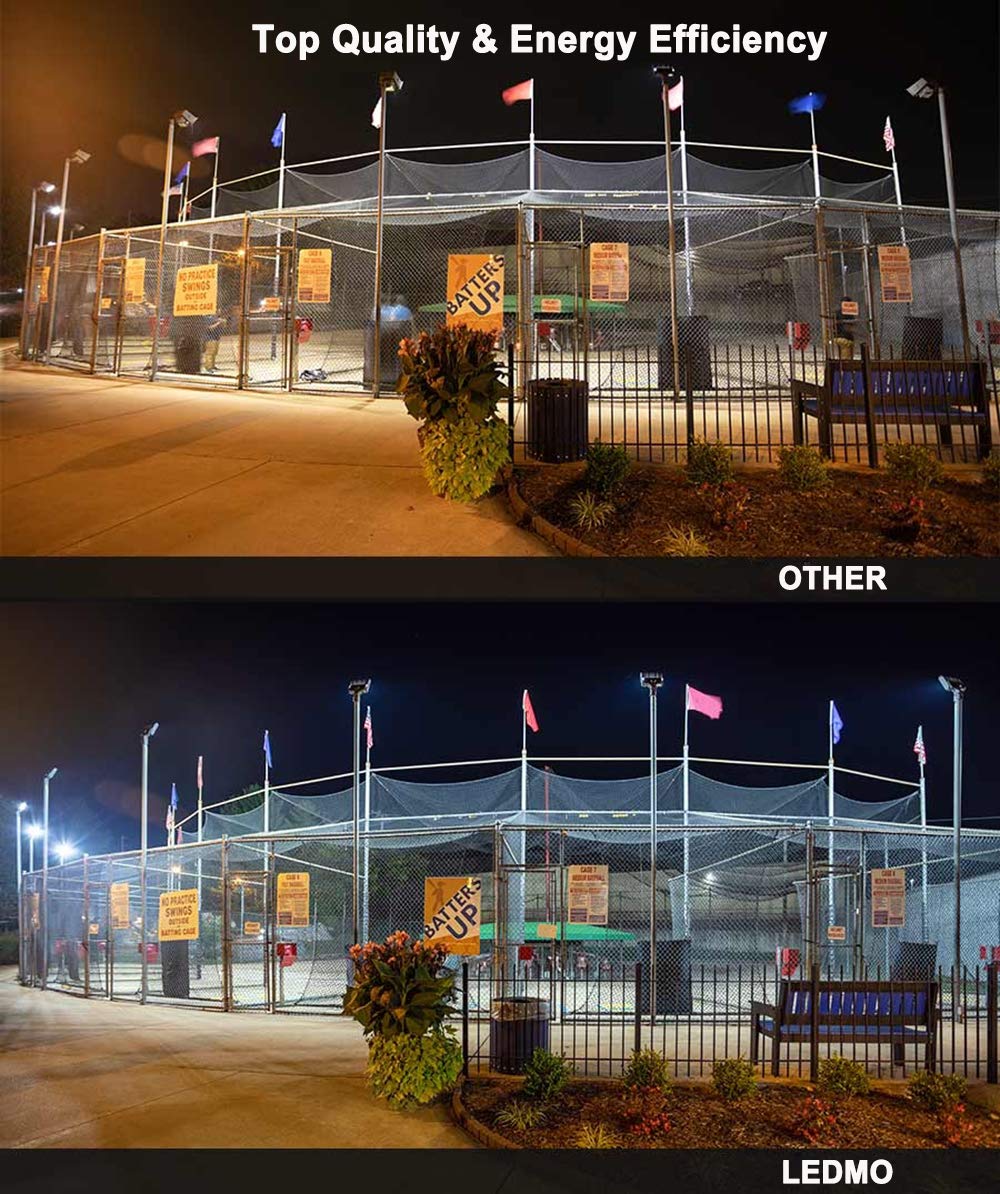 ledmo 200 Watt LED Parking Lot Light - 26,000 Lumen - 5000K Bright White - Slip Fit - with Photocell - Brown Housing