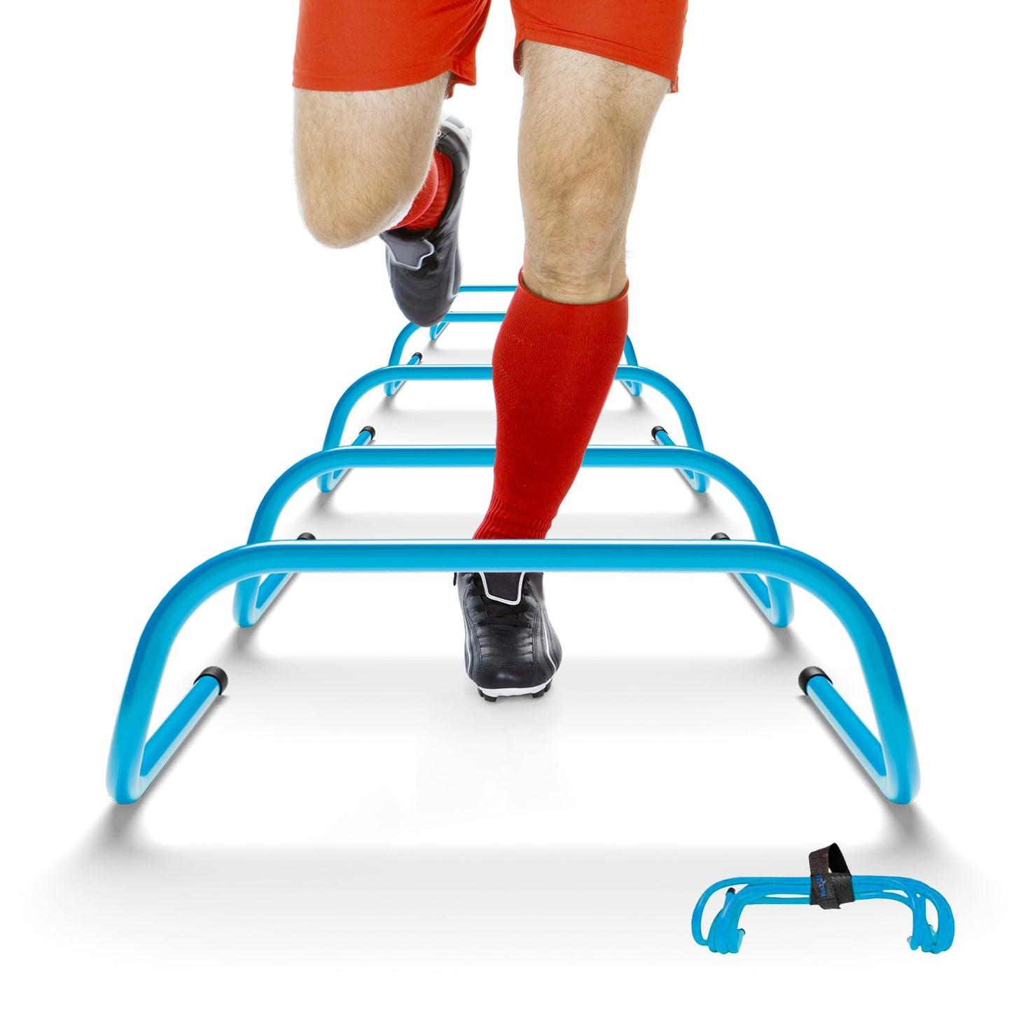 Yes4All Agility Speed Training Agility Hurdles for Athletes - 5 Pack - Speed and Agility Training Equipment for Soccer Basketball Football Hurdle Training (Blue)