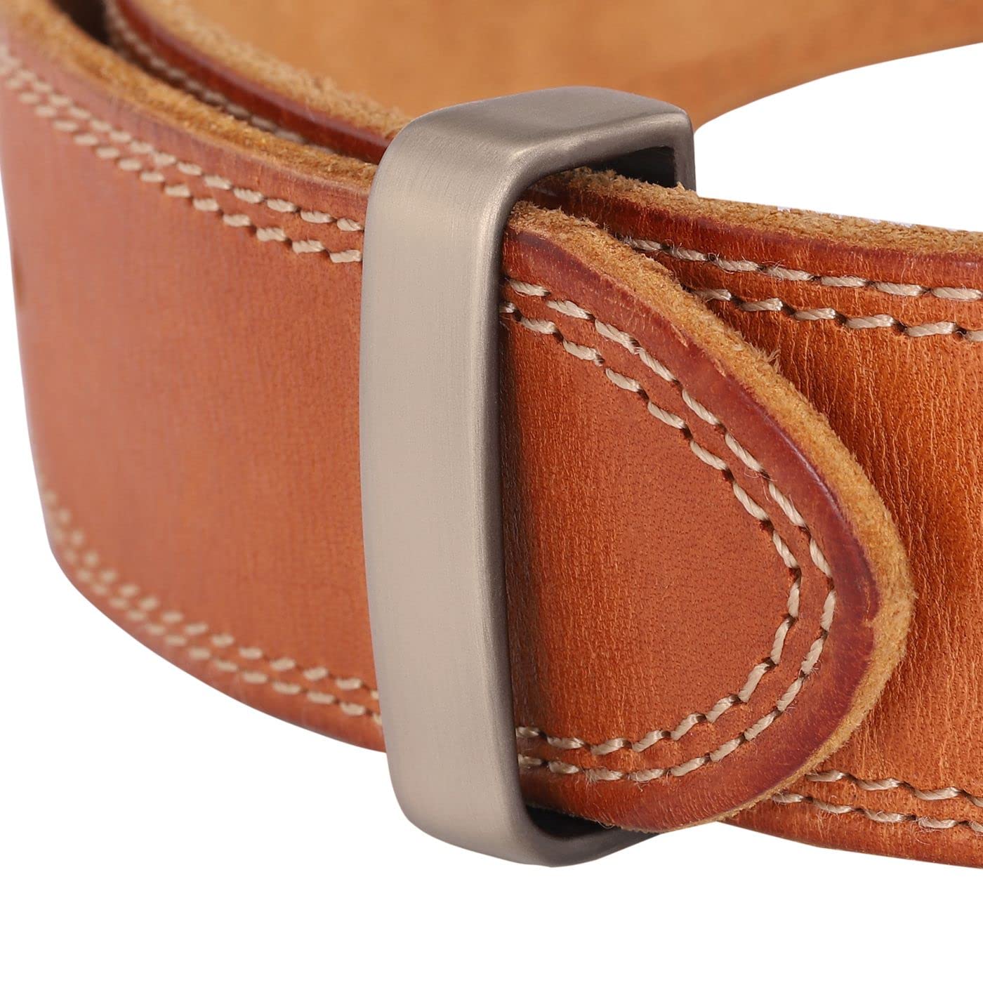 DJCAIZYY Belt Loop Keeper 1 1/2" (38mm-40mm) Grey Brushed Belt Loop Men's Belt Buckle Accessories