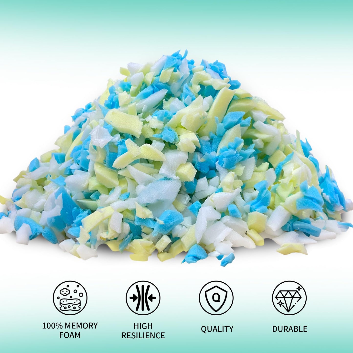 HONEHO 40lbs Shredded Memory Foam Bean Bag Filler, Soft and Convenient Bean Bag Filling Pillow Stuffing for Beanbag, Couch, Cushion, Stuffed Animals, Dog Bed, Arts Crafts