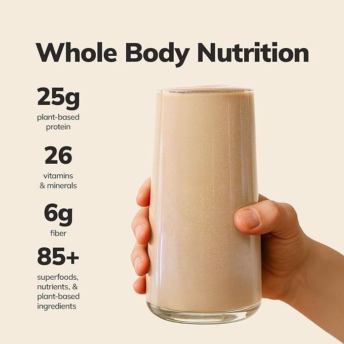 Ka?™Chava Whole Body Meal Shake Vanilla 2 lb ??Vegan Protein Powder with 85+ Superfoods & Greens ??Plant-Based Meal Replacement with Probiotics & Digestive Enzymes ??Gluten & Dairy Free (15 Servings)