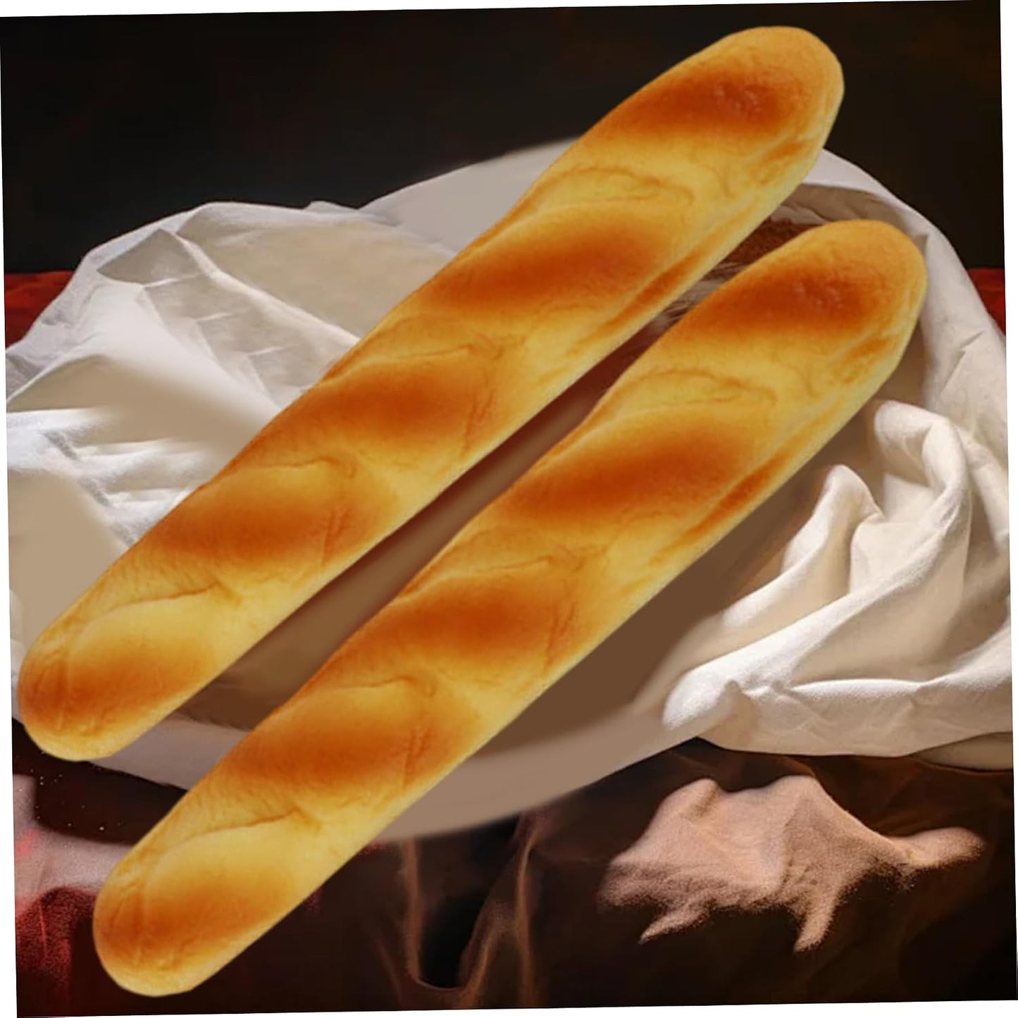 Xoeryoy 2PCS 13.8x2.4in Bread, PU Realistic Long Artificial Bread, Bake for Display, Photography Props, Bakery