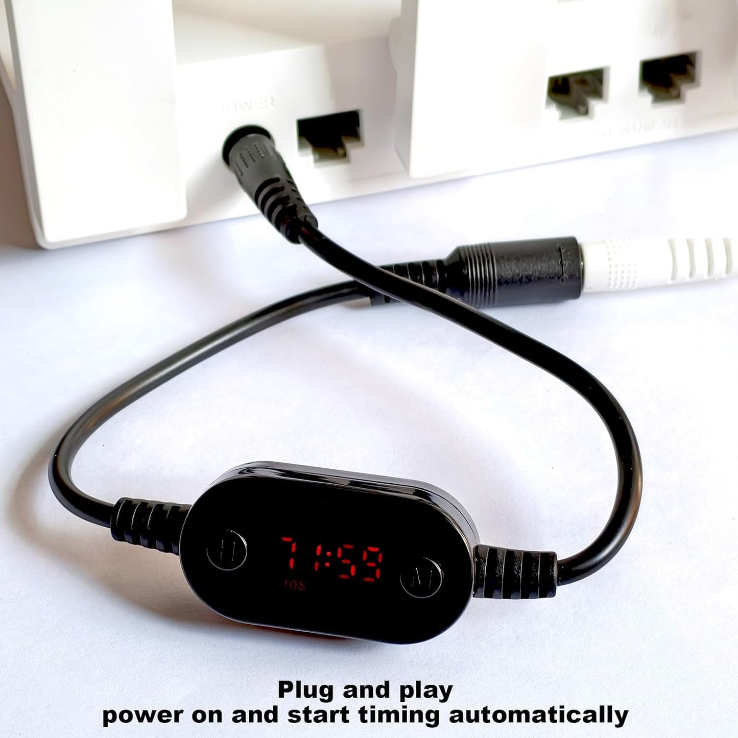 24/48/72H 5V-15V 5.5x2.1mm 24/7 Automatic DC Router Rebooter Cable - Fixes Constant Internet Drops & Wi-Fi Lag - Auto