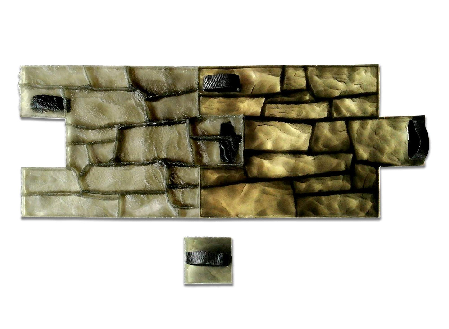 Two Polyurethane Mat Stamps GRANITE CHIPPED+BONUS | Concrete Cement Stamping Pattern Imprint Decorative Texture Form Mold Tool Texturing