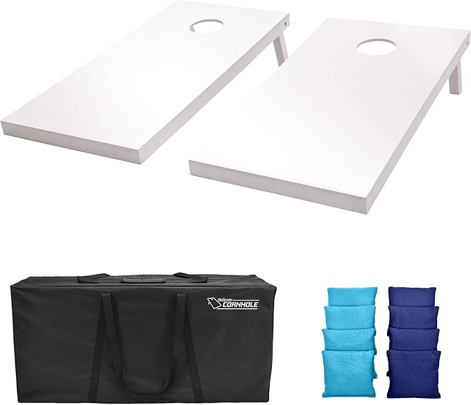 GoSports 4 ft x 2 ft Regulation Size Wooden Cornhole Boards Set - Includes Carrying Case and Over 100 Optional Bean Bag Colors