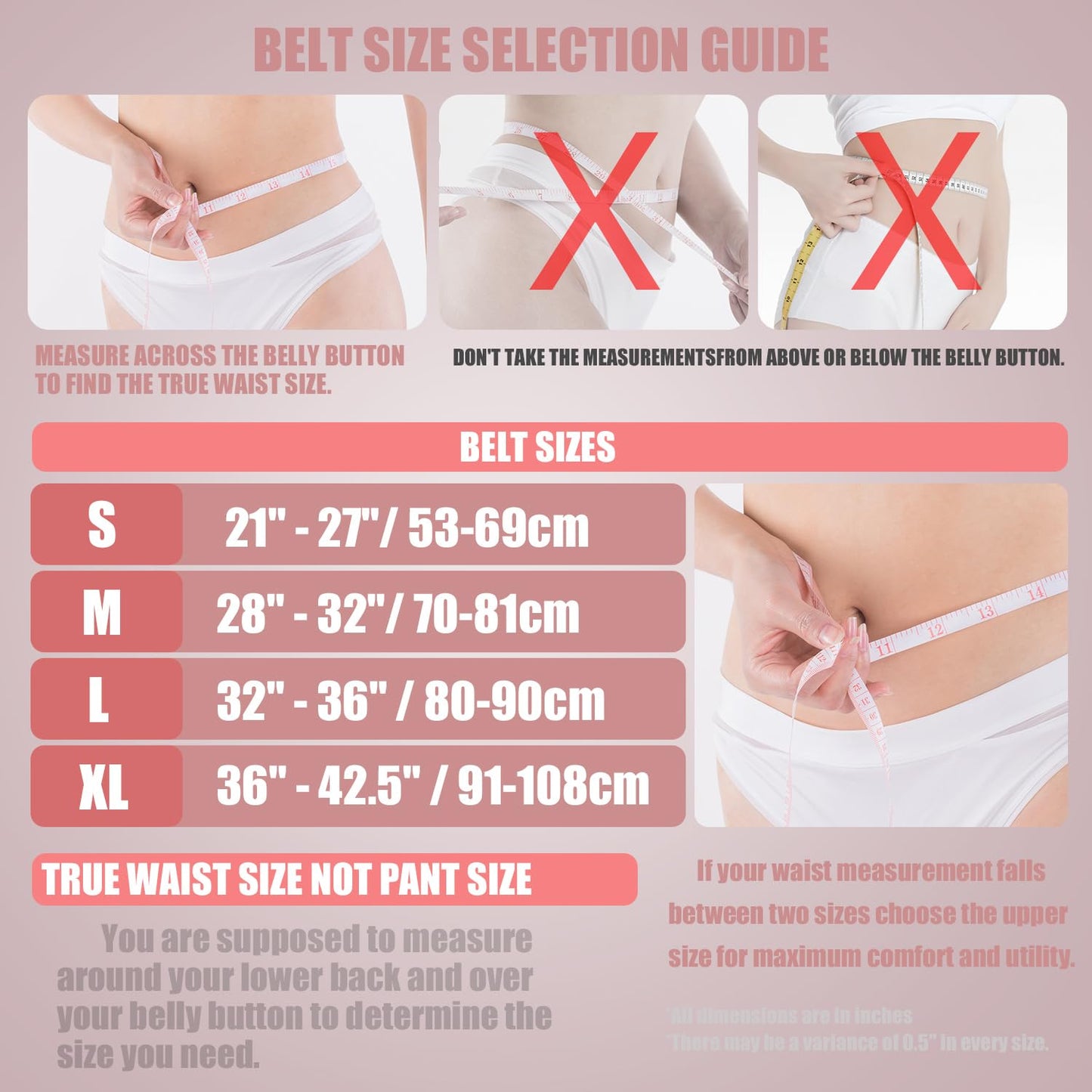 Jaffick Weight Lifting Belt For Ladies (4" Wide) - 100% Pink Leather Gym Belts Lower Waist Back Support For Women Men Fitness Squat Deadlift Heavy Duty Cross Training Gym Powerlifting Workout