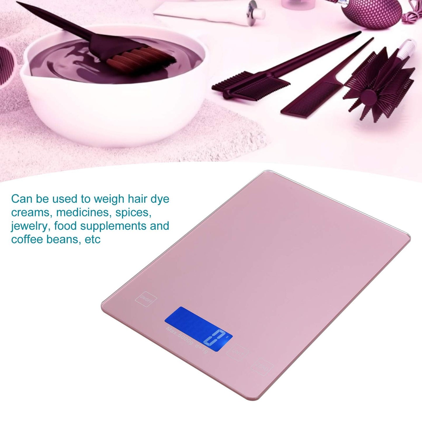 ZJchao Kitchen Precision Electronic Scale, Hair Color Cream Scale, Cake Baking Scale, Hair Dye Cream Digital Scale Kitchen Electronic Scale for Food Coffee Bean