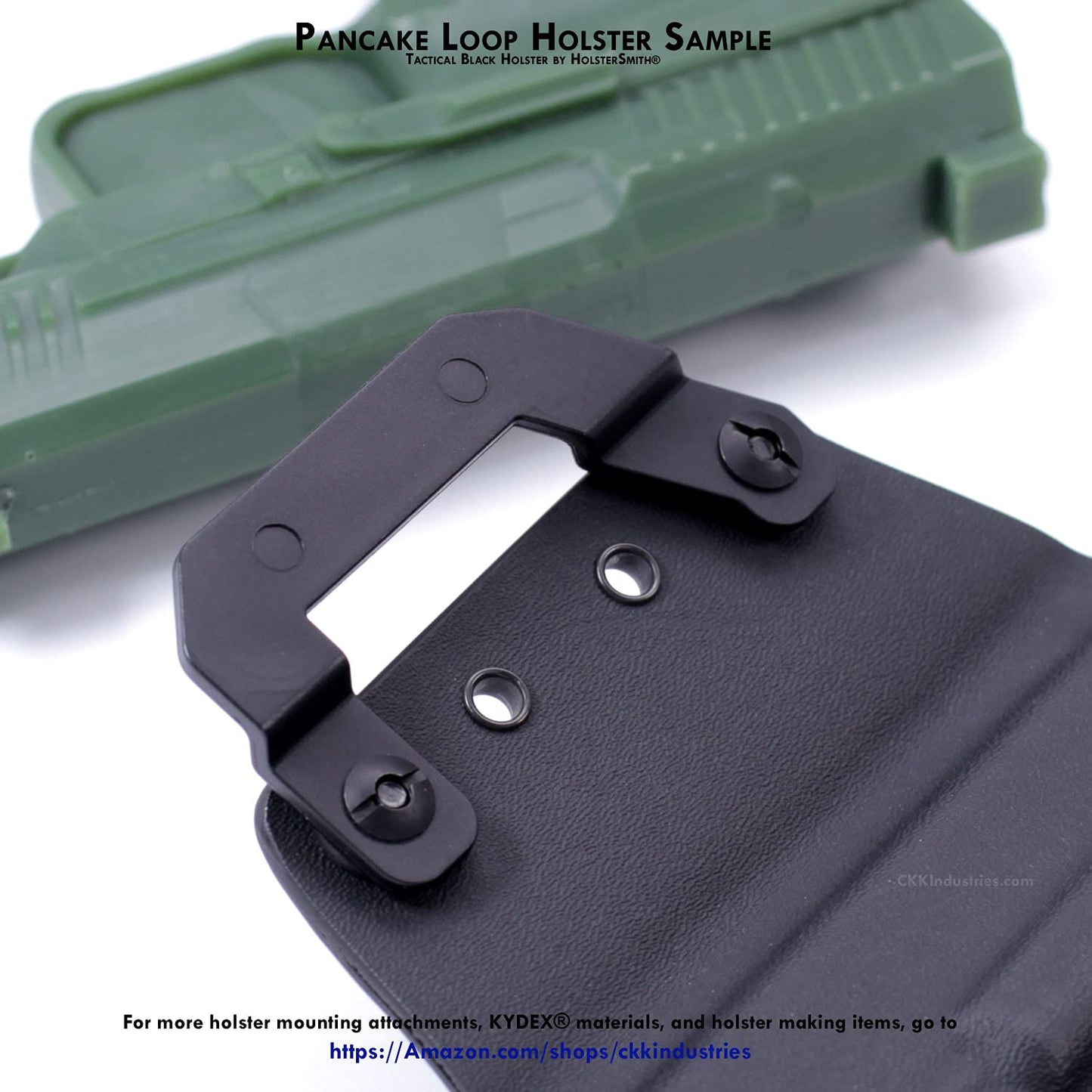 Holster Belt Loops - Pancake Design - Unbranded - (Fits 1.50 inch Belts) - (1 Pair) - for Holster Making & Hobby