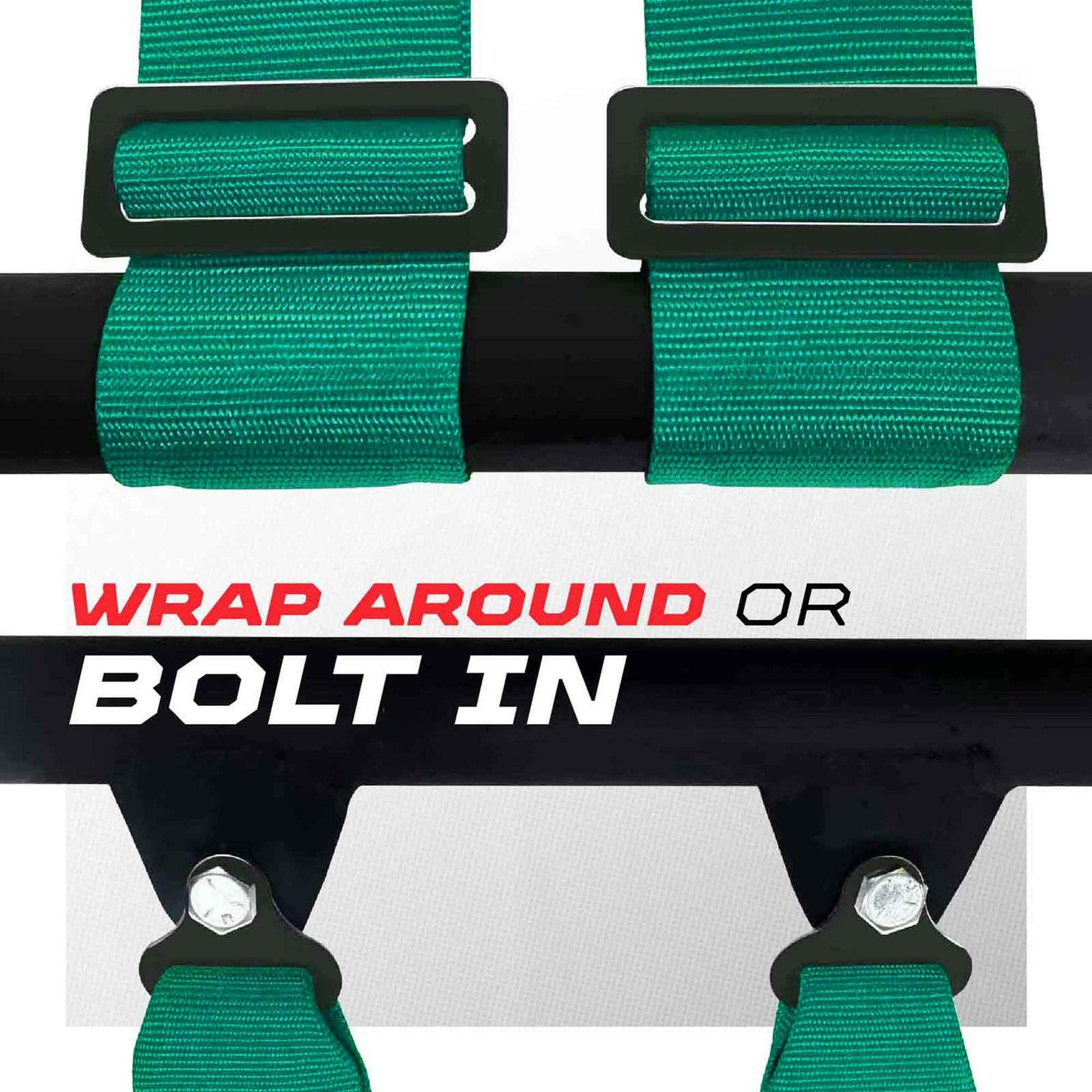 1pc 4 Point Harness for Bucket Seat Push Release 10 Color Harnesses Racing Harness 4 point Race Car UTV, RZR (Teal, 3in) [6062]