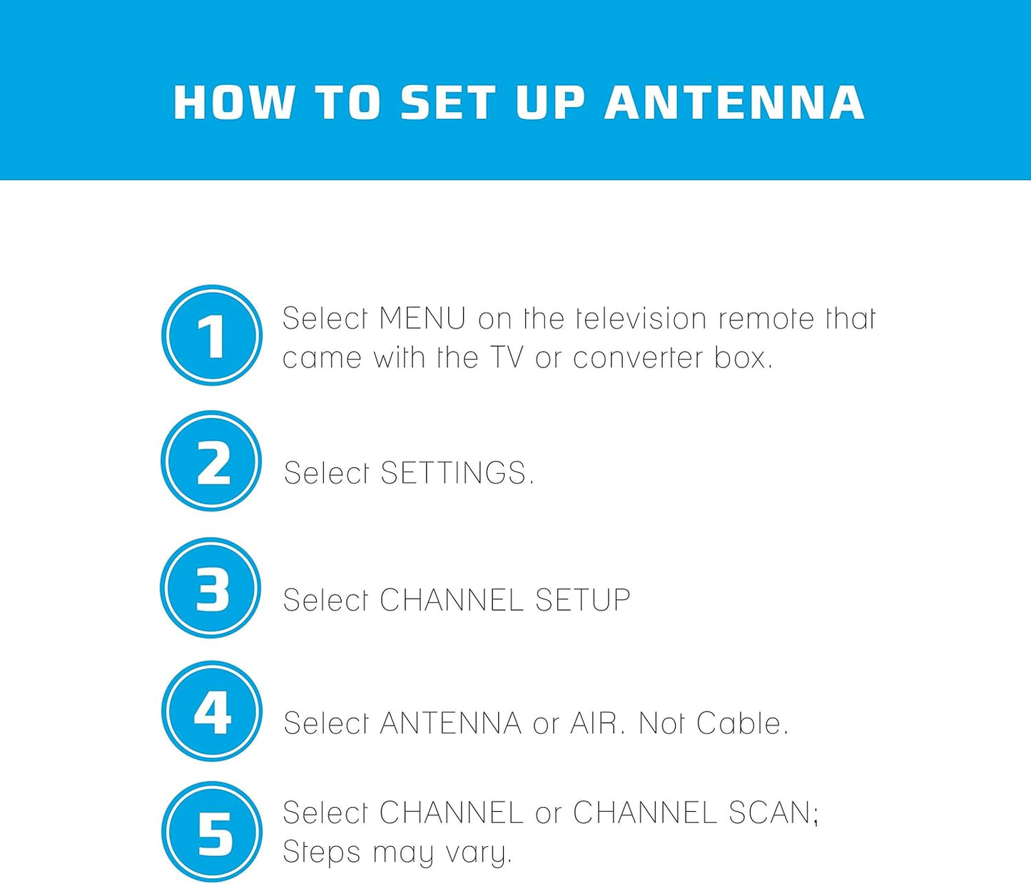 Magic Stick TV 80 20ft Antenna for Smart TV Indoor - Max HD Digital Outdoor Model Antenna for Local Channels, Signals