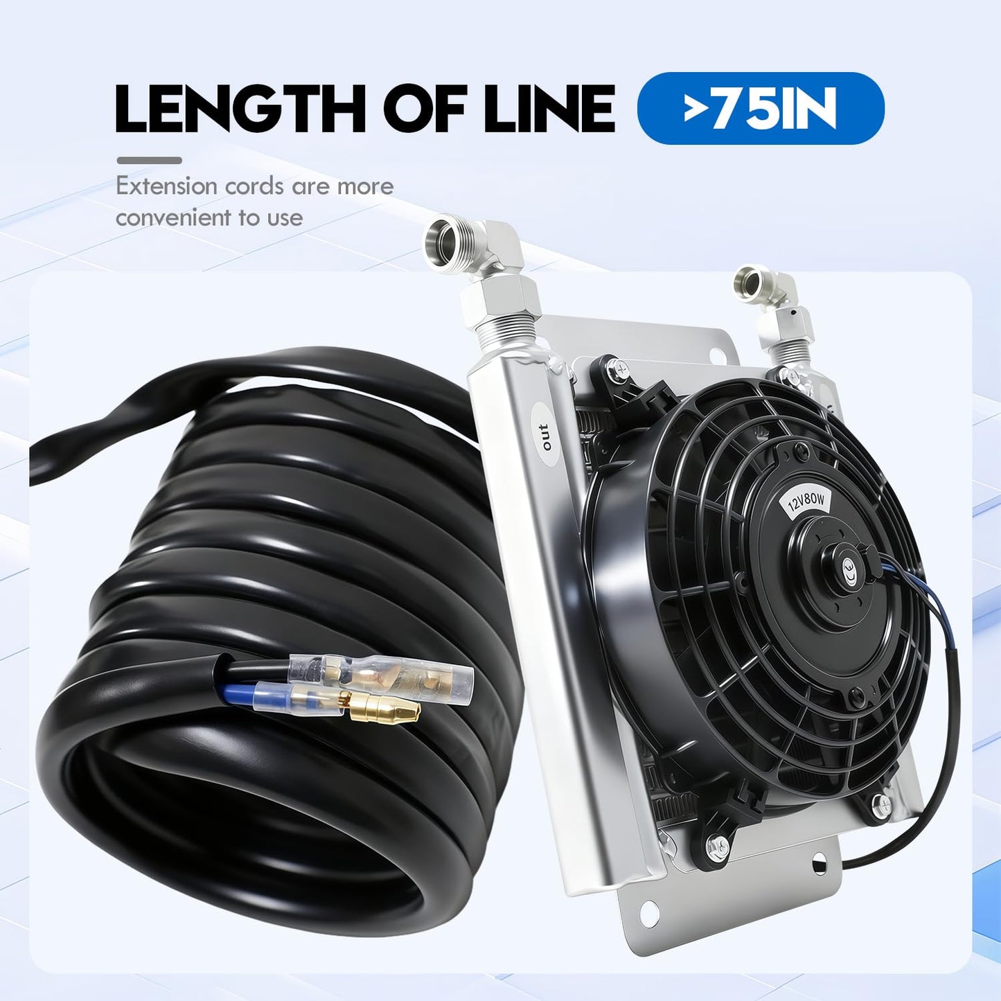 Radiator Plus Hydraulic Fan is Suitable for Mini Excavators Ranging from 1 to 1.8 tons, Hydraulic Air Cooling Radiator with Compatible with AGT-H12 and AGT-QH12