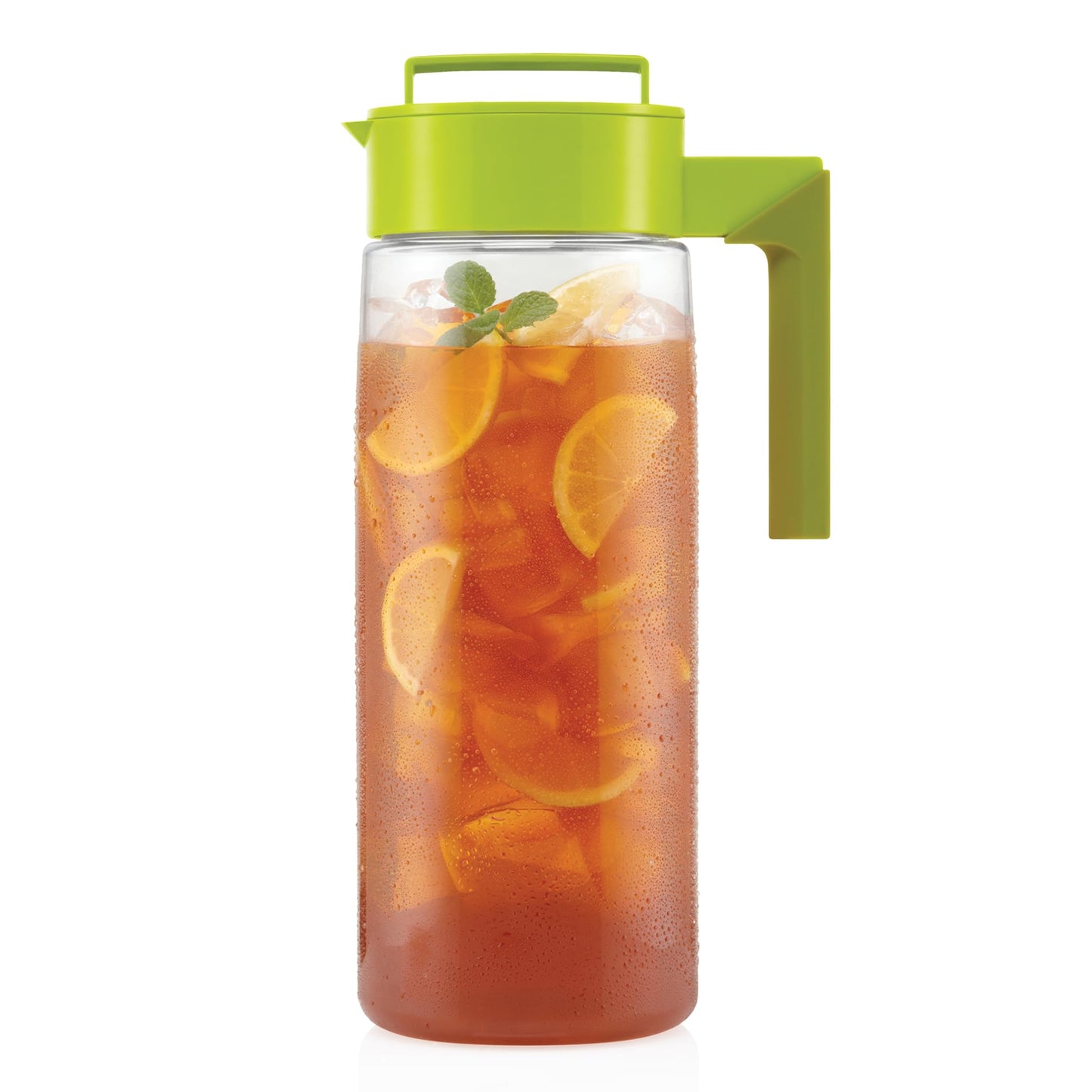 Takeya Airtight Pitcher - Durable BPA-Free Eastman Tritan Odor/Stain-Resistant Leakproof Lid for Iced Tea/Water Easy-Grip Silicone Handle Spill-Free Spout Fridge-Friendly Made in USA 2 Quart/Avocado