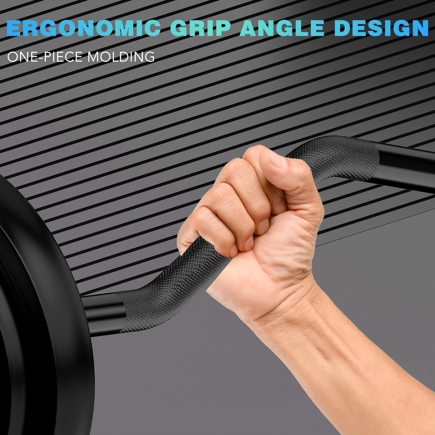 47" EZ Curl Bar 1 Inch Standard Barbell Bar for Hip Thrusts Squats Lunges for Gym and Home, 1-inch Curling Bars for Weight Lifting with 2 Star Collars (300lb Weight Capacity)