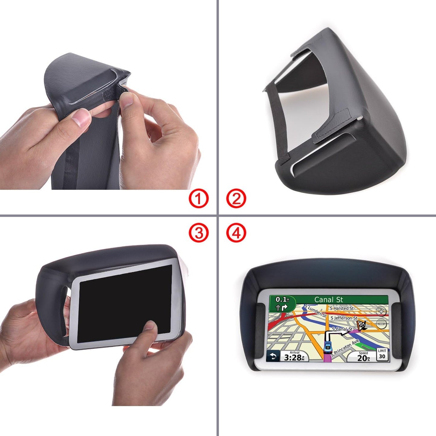 TFY (7 Inch) Sunshade & Glare Visor for Garmin Nuevi GPS Navigator and Other GPS Navigators