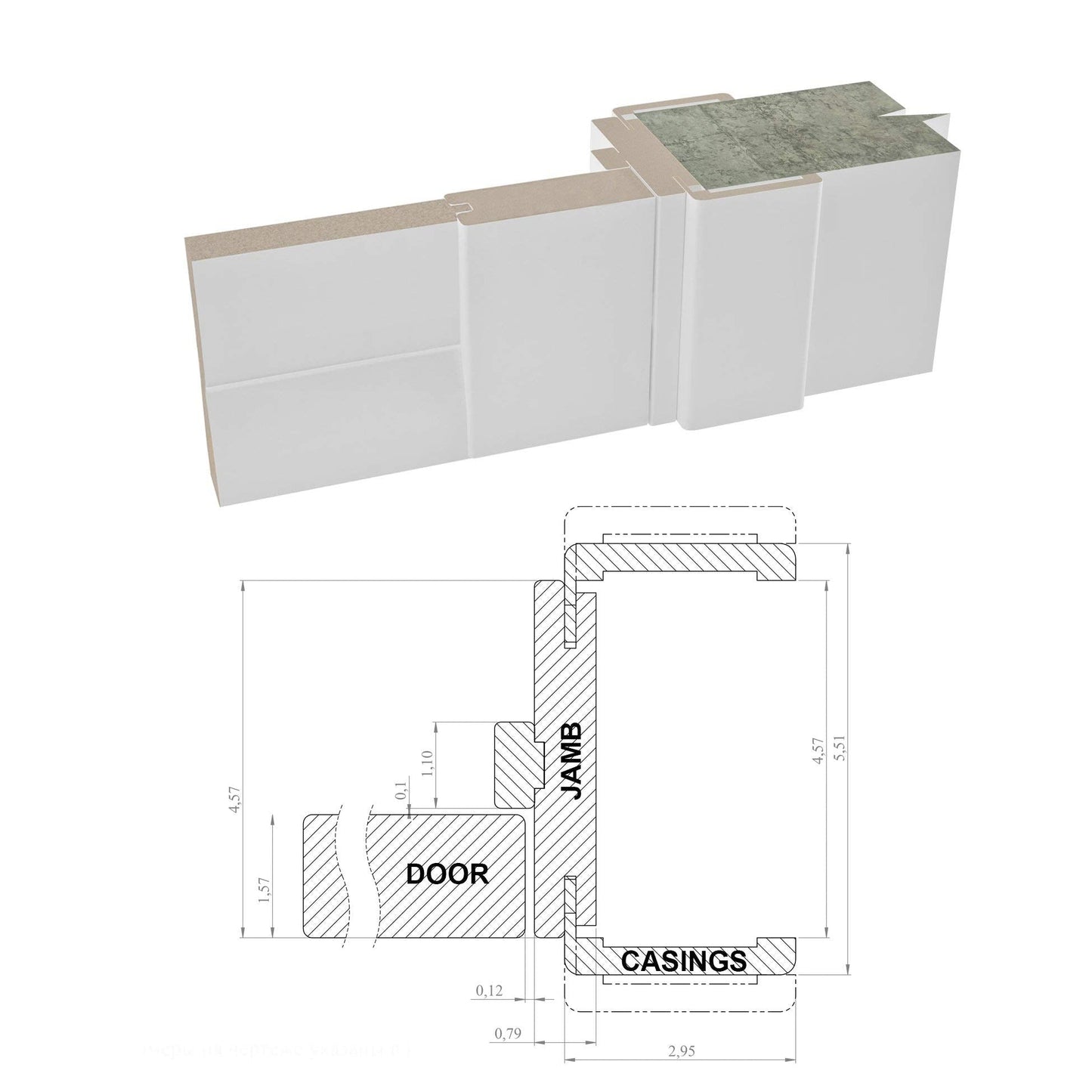 SARTODOORS Pantry Kitchen Door 42 x 84 with Hardware | Quadro 4115 White Silk | Single Panel Frame Trims | Bathroom Bedroom Sturdy Doors