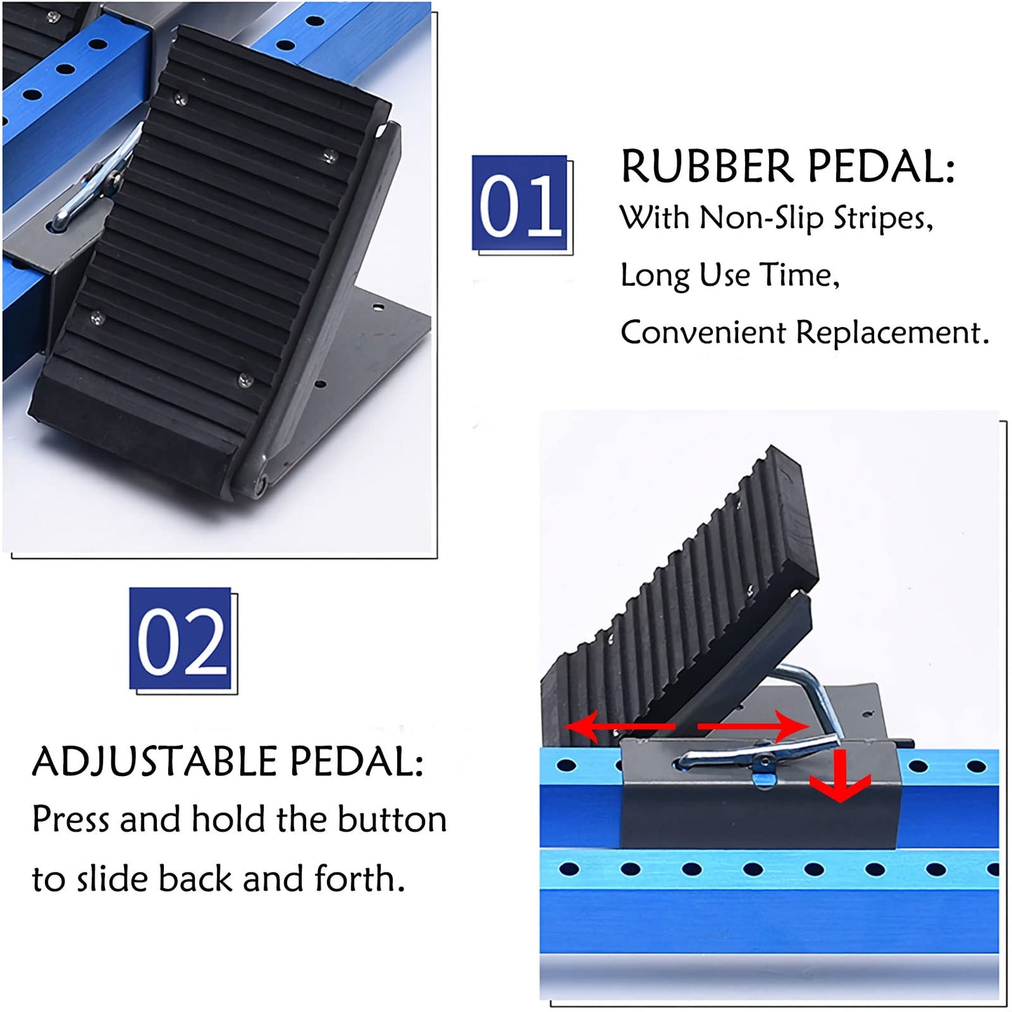 Supvision 30In Lightning Starting Block Sprinter Pedals 6 Angle Adjustable Sprinter Track and Field Aluminum Suitable for Plastic Runway Cinder Track