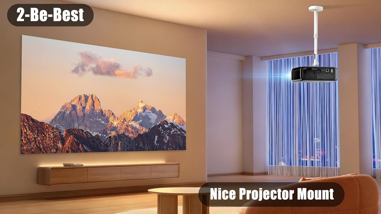 2-Be-Best -Inch 14-24 37-62 cm 360 Projector Mount with New Gimbal Screw Longer Length in / Projector Ceiling/Wall