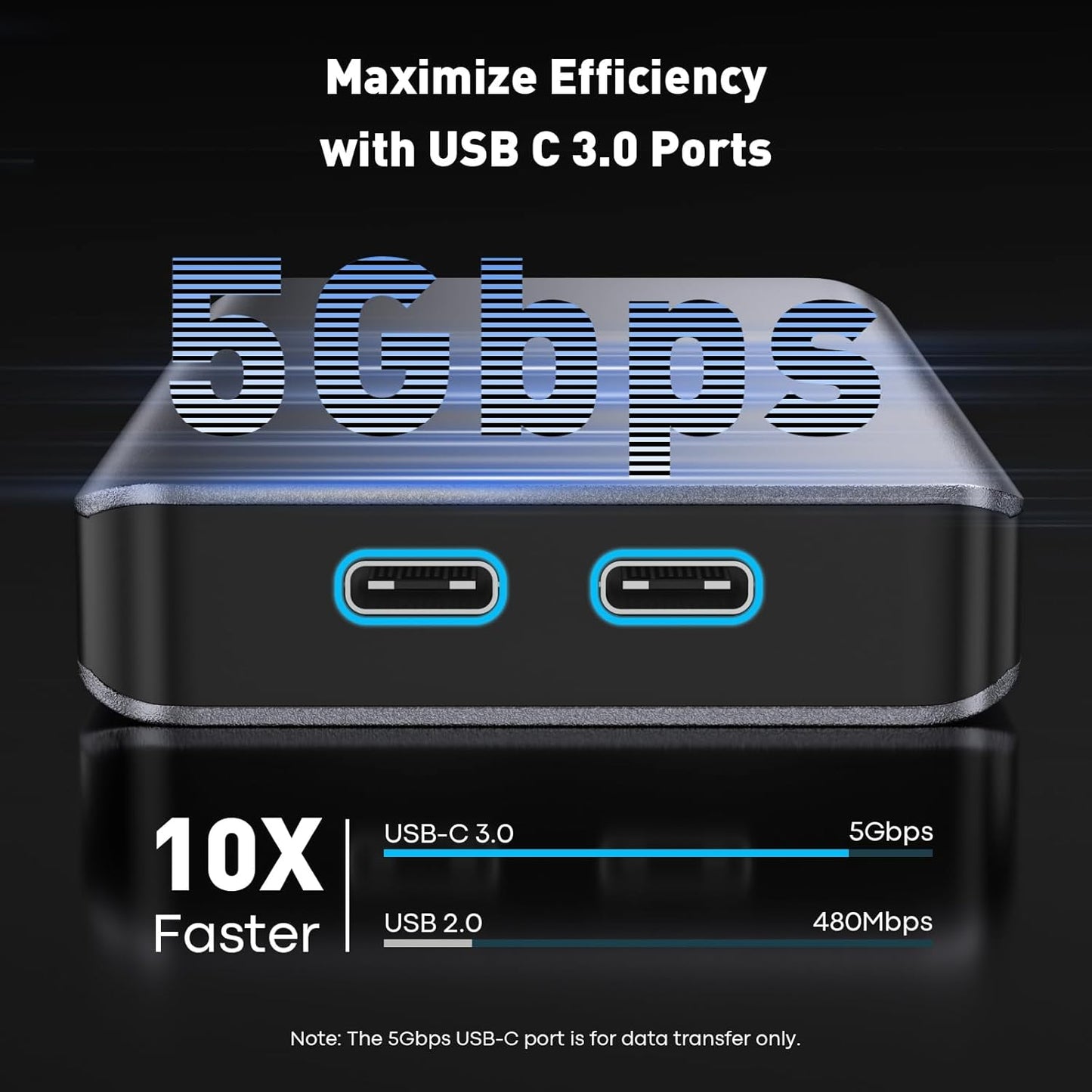 UANTIN 3 4K 60Hz 2 1Gbps 100W 2 USB C Docking Station Dual Monitor, Laptop Docking Station Monitors Triple Display