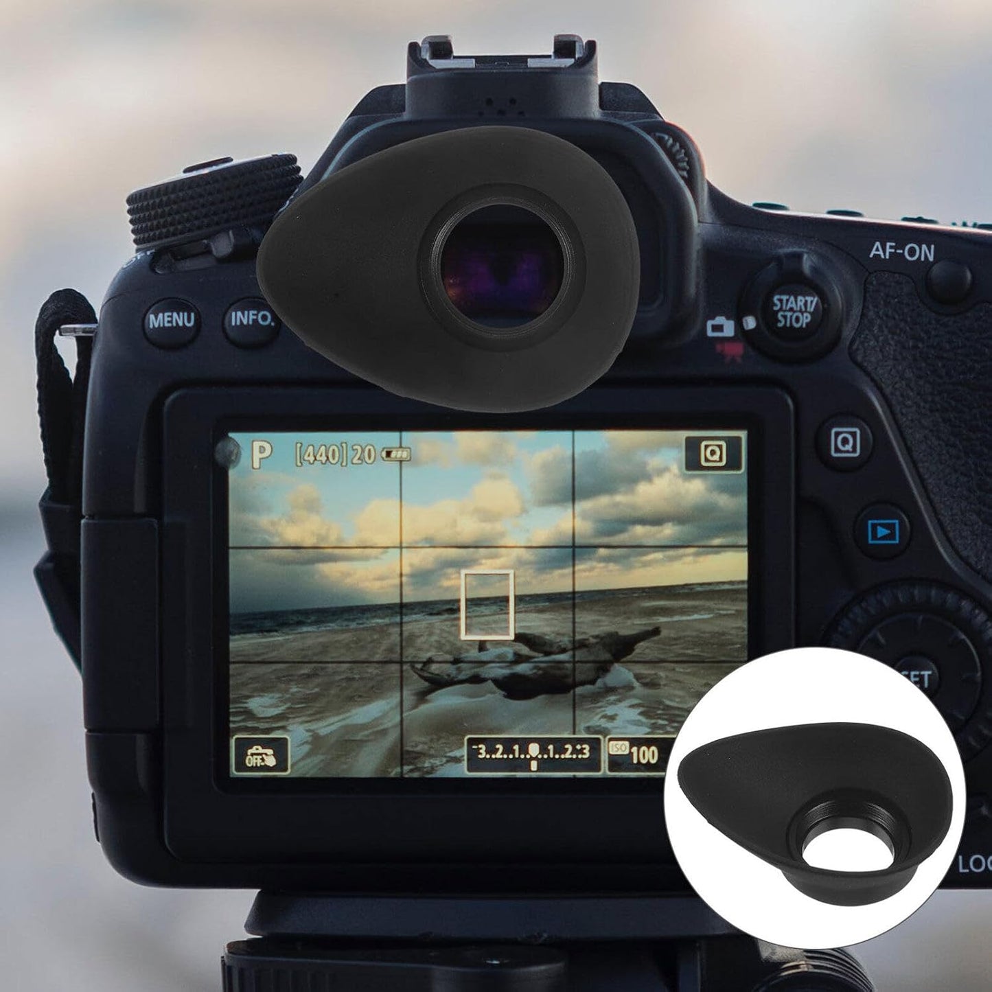 22mm HOMSFOU Viewfinder Eyecup Camera Eye Mask Fit Multiple Models Easy Install