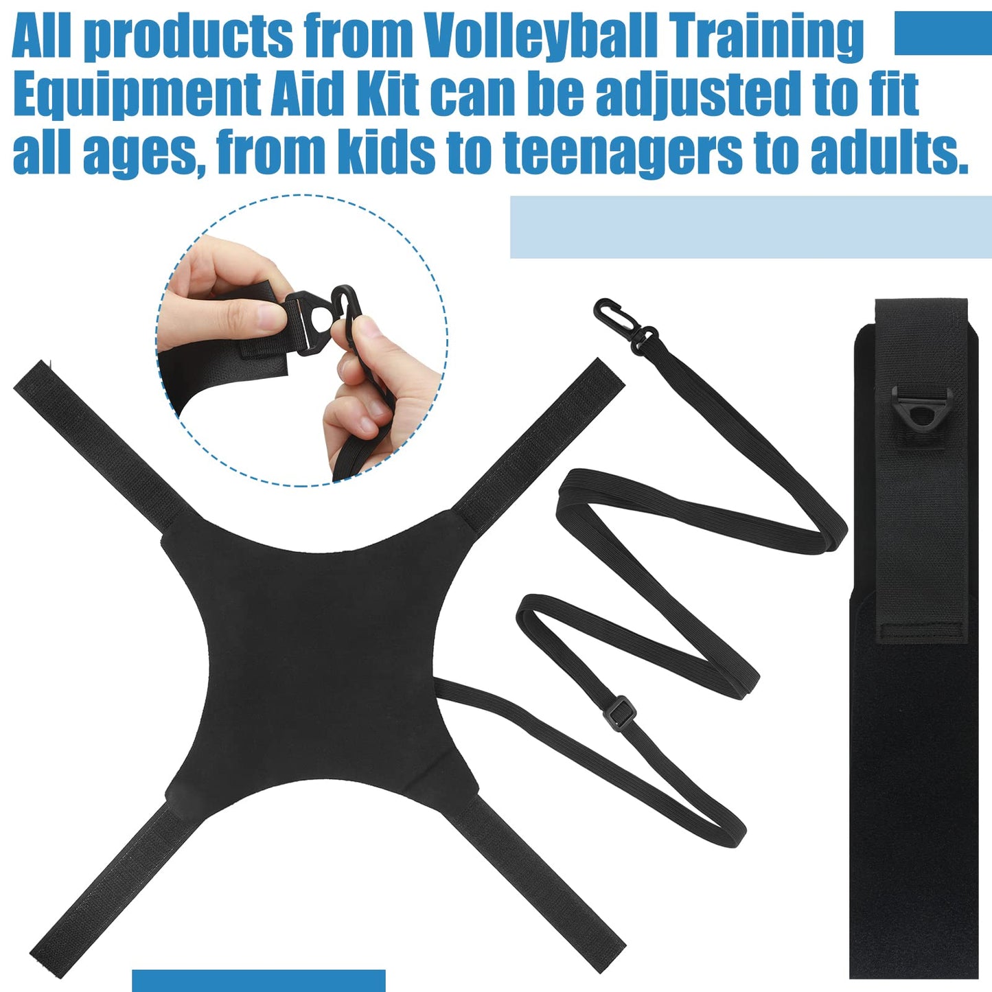 Sosation 5 Set Volleyball Training Equipment Aid Volleyball Gear Volleyball Knee Pads and Arm Sleeves Volleyball Spike Serving Trainer Accessories Volleyball Gifts for Teen Girls Women