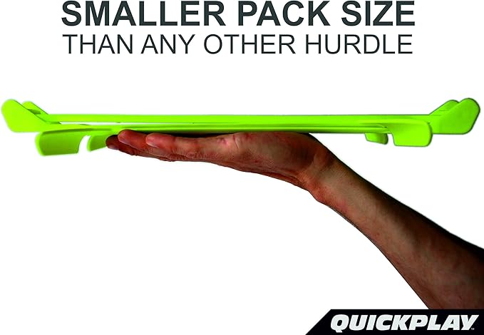 QUICKPLAY PRO Quick-Click Adjustable Speed Hurdles, Set of 6 | 3 Heights in One (6", 9", 12") | All-in-One Agility & Plyometric Training Hurdles | Patented, Portable & Durable