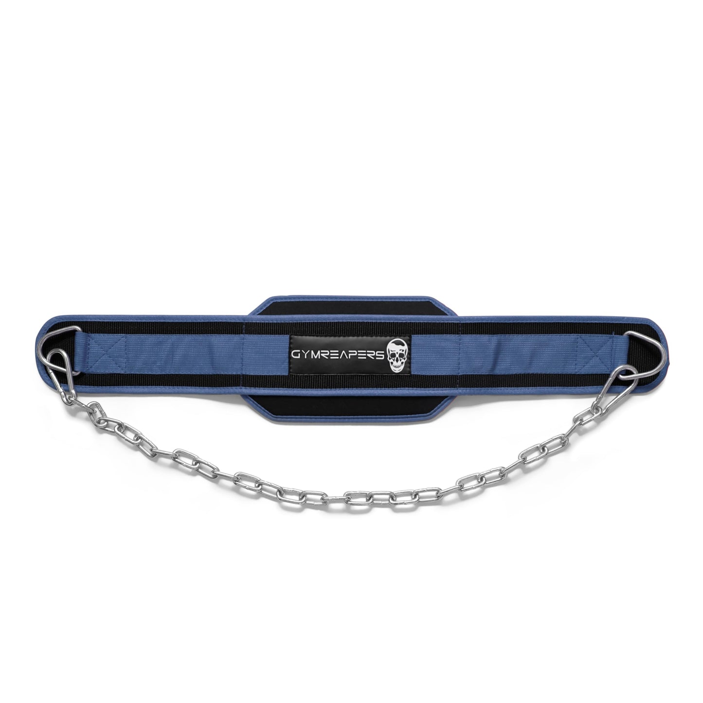 Gymreapers Dip Belt With Chain For Weightlifting, Pull Ups, Dips - Heavy Duty Steel Chain For Added Weight Training (Navy)