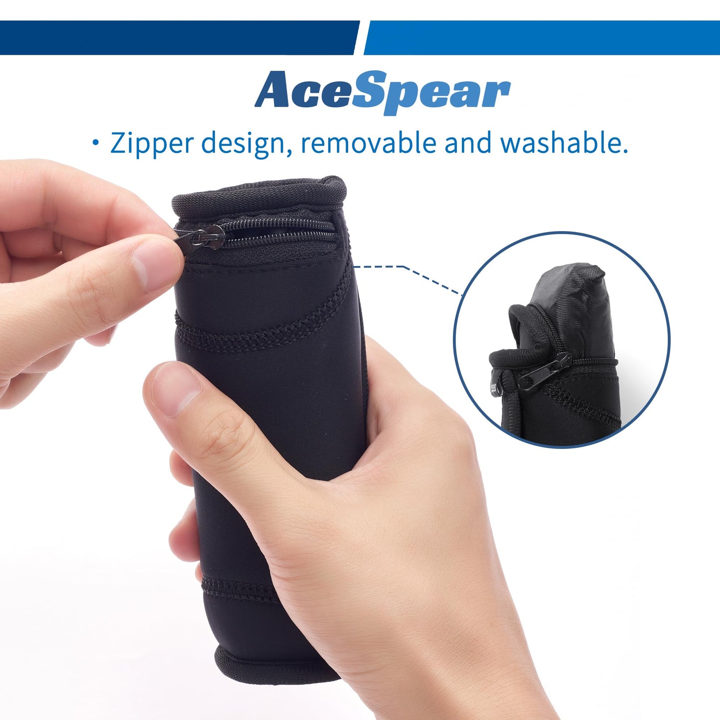 AceSpear Hand Weights for Women Men 1lb 2lbs 3lbs 4lbs Soft Dumbbells of 2, Detachable Walking Weight for Aerobics, Jogging, Running (2 lbs x 2, Black)