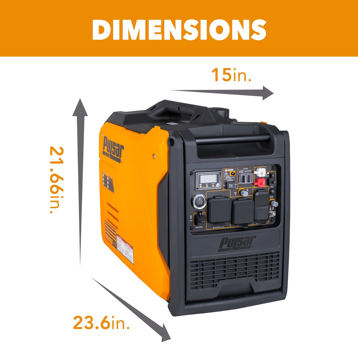 Pulsar 6000 Watt Portable Inverter Generator, Dual Fuel Gasoline & Propane, Remote Electric Start, CO Sensor, Parallel Capable, Super Quiet, Use for RV, Camping, Outdoor & Home, NEX60BiSRCO